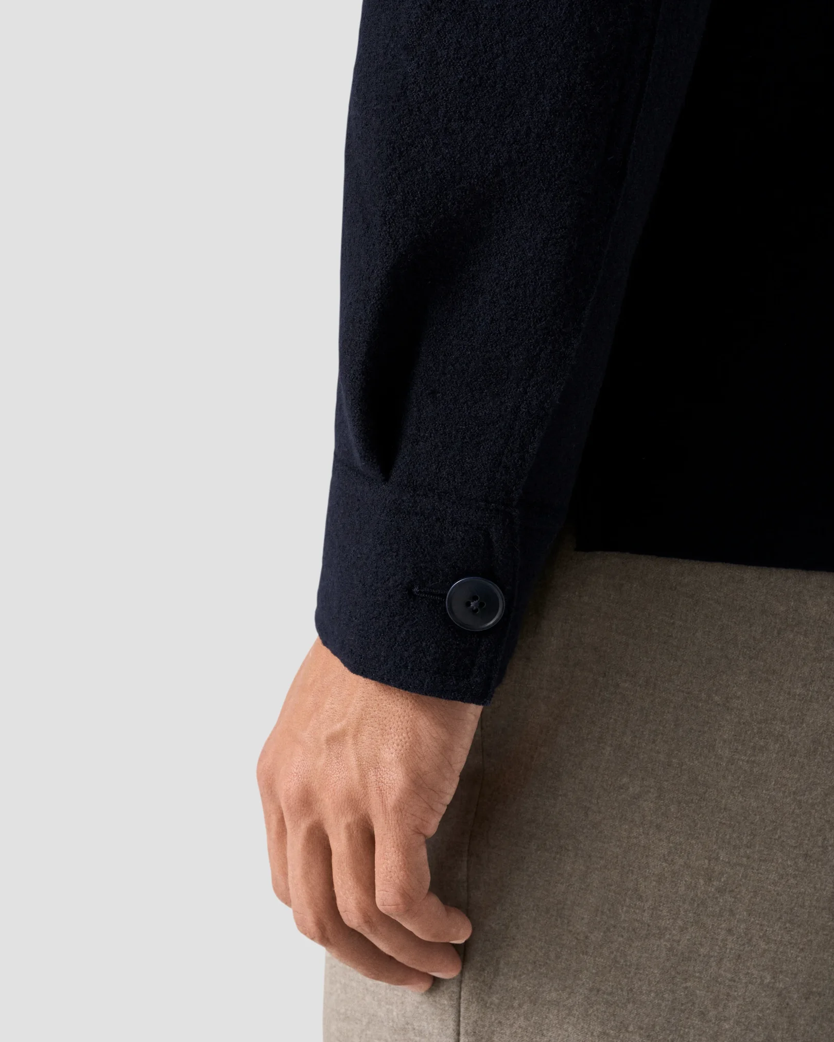 Eton - boiled wool overshirt 256