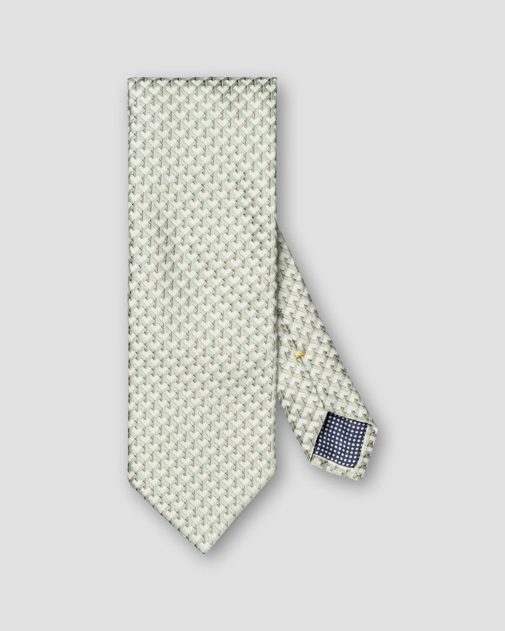 Eton - light green geometric woven silk tie