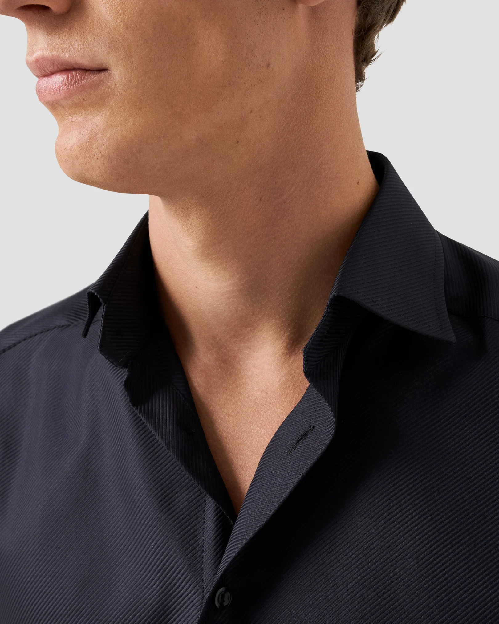Eton - black houndstooth king twill shirt