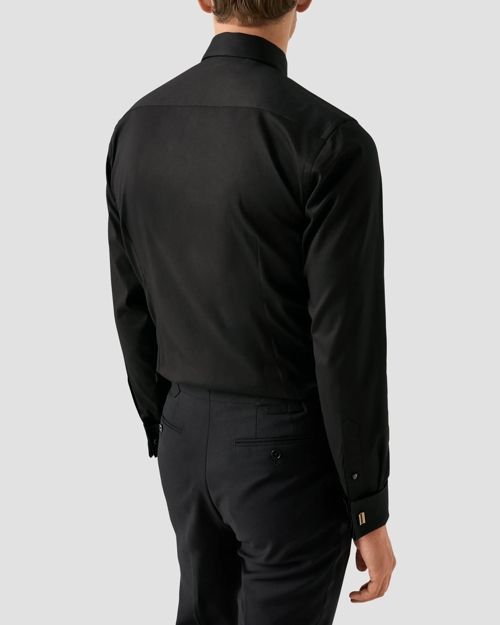 Eton - Chemise en sergé signature unie