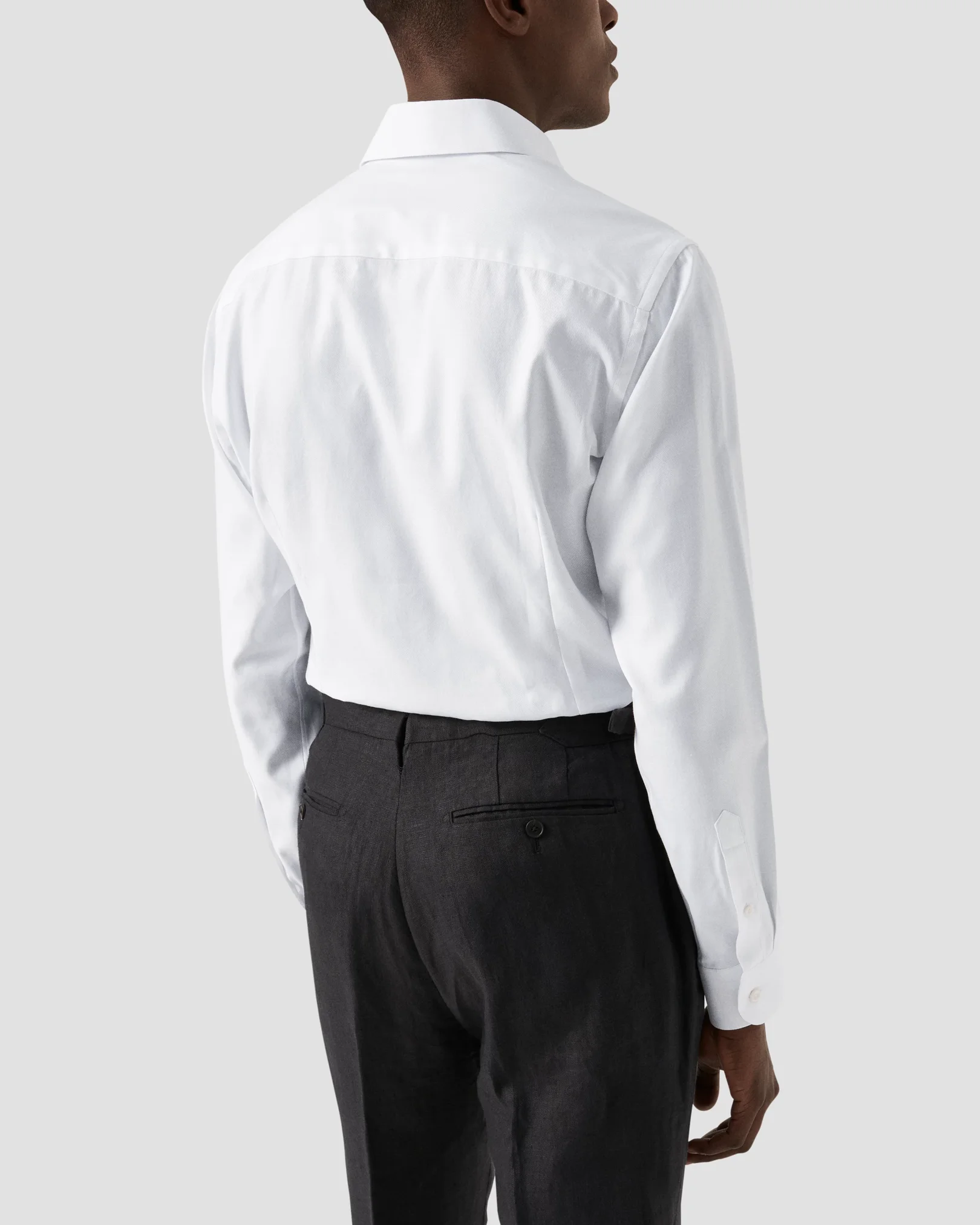 Eton - white twill wide spread collar