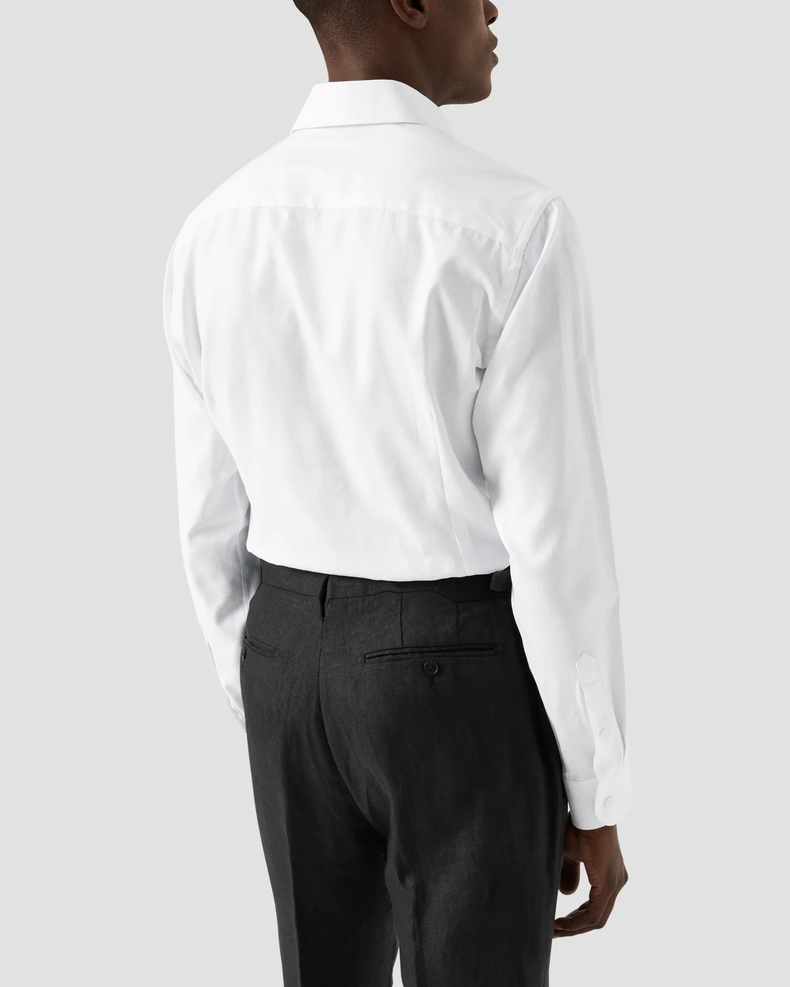 Eton - white twill wide spread collar