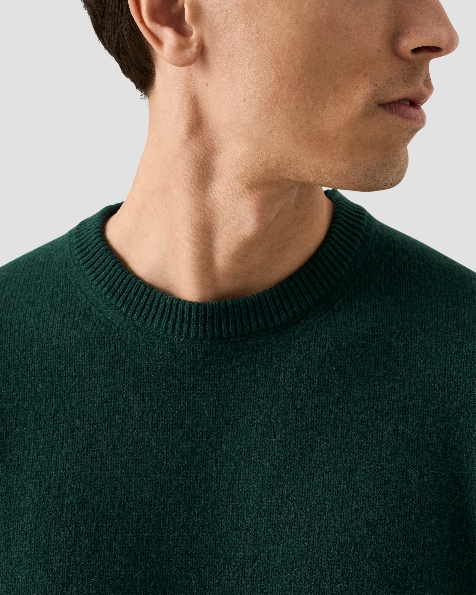Eton - dark green cashmere knit crew neck