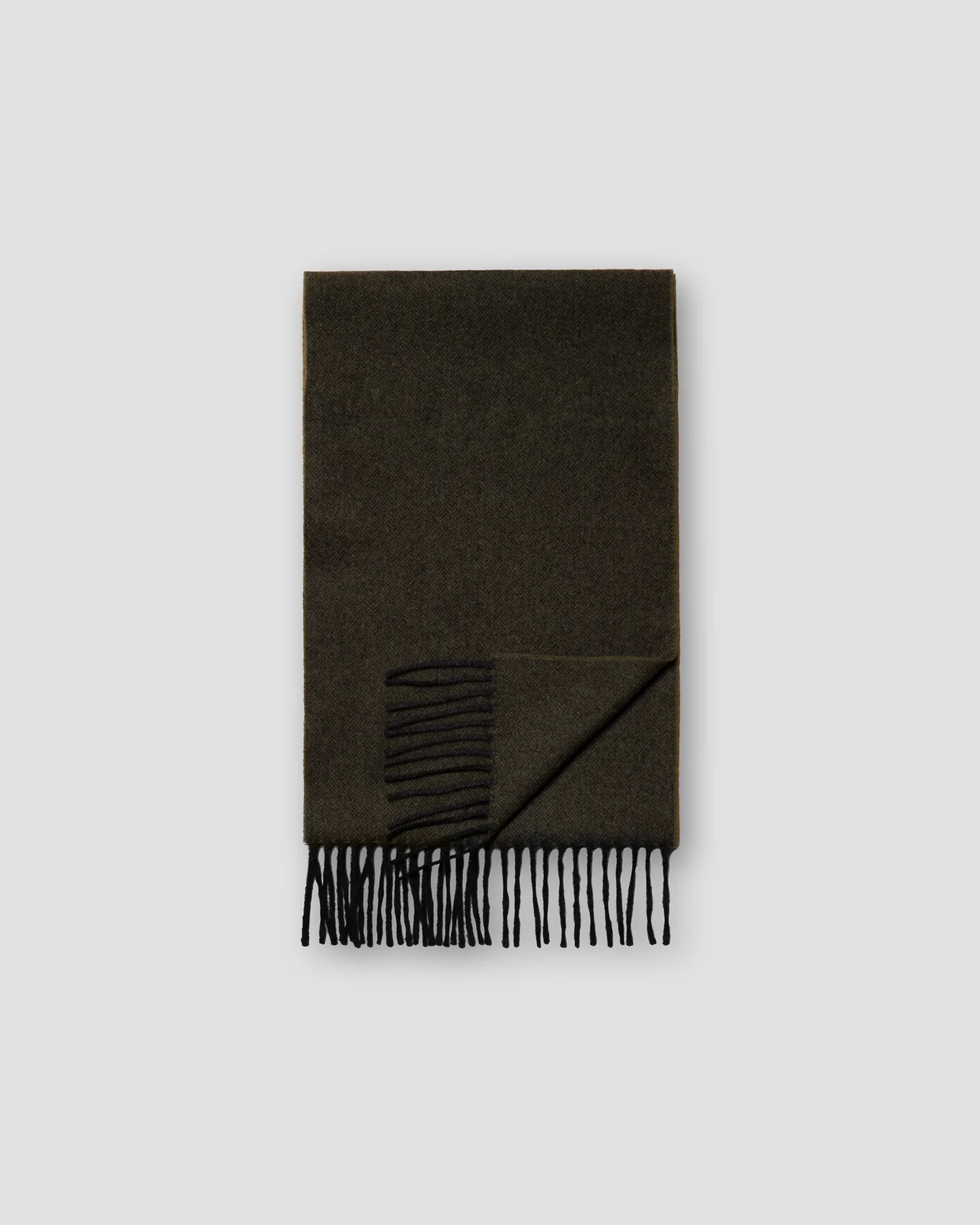 Eton - dark green herringbone scarf
