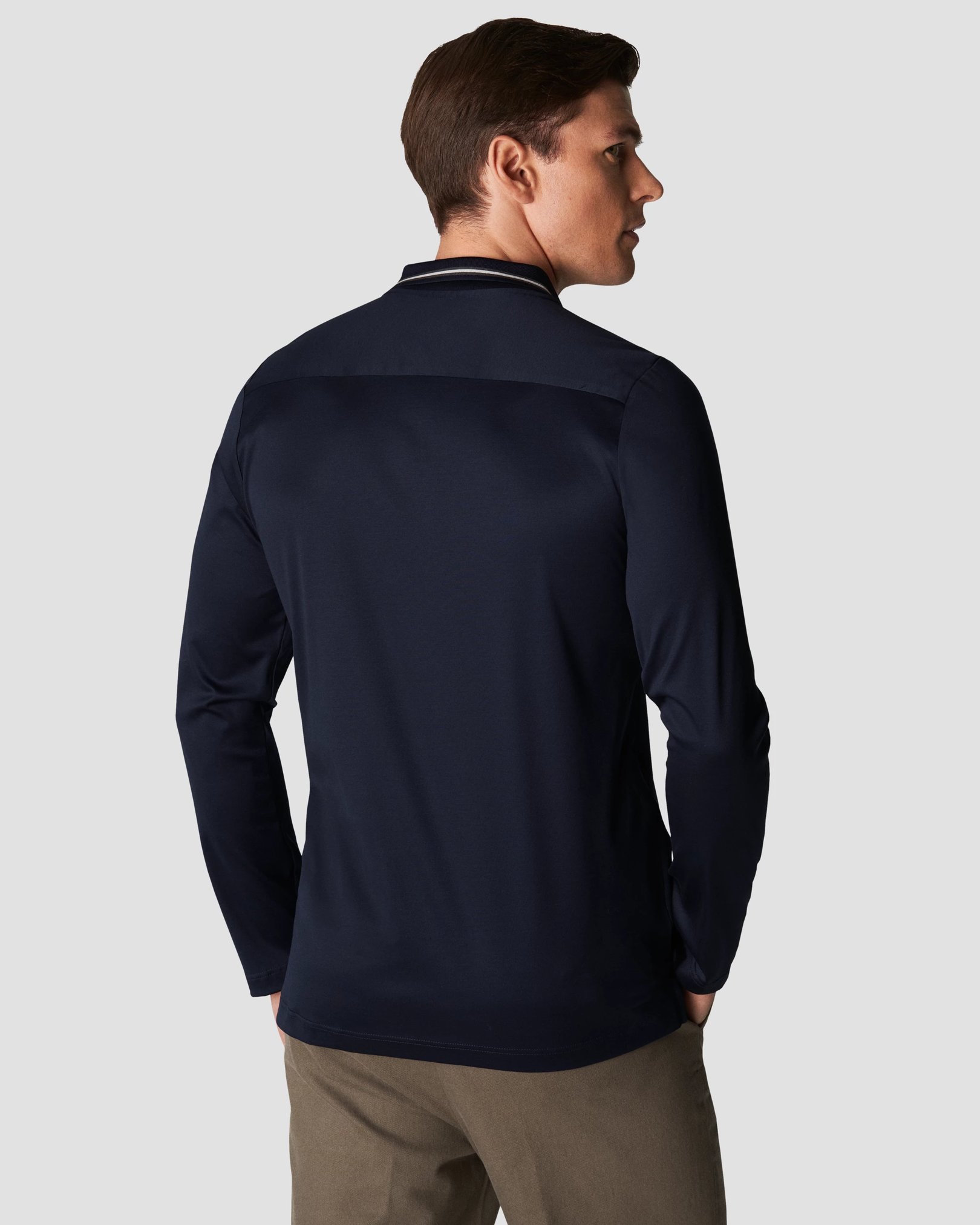 Eton - navy blue jersey knitted