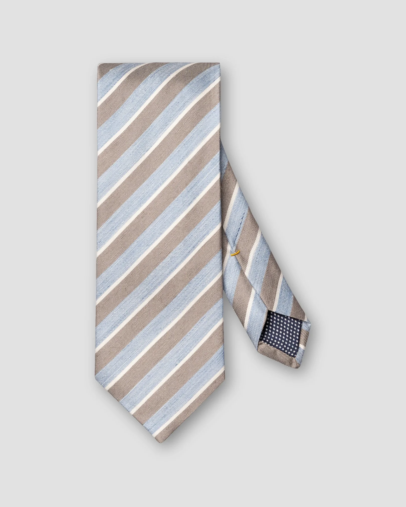 Eton - striped woven linen silk tie