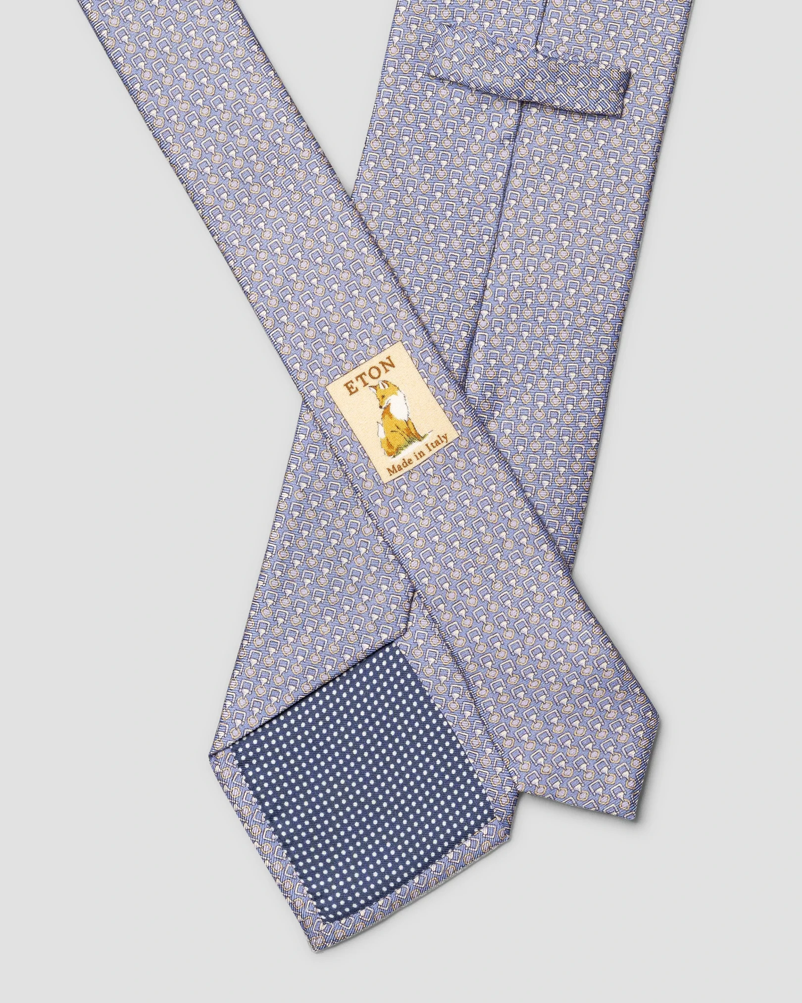 Eton - geometric print silk tie