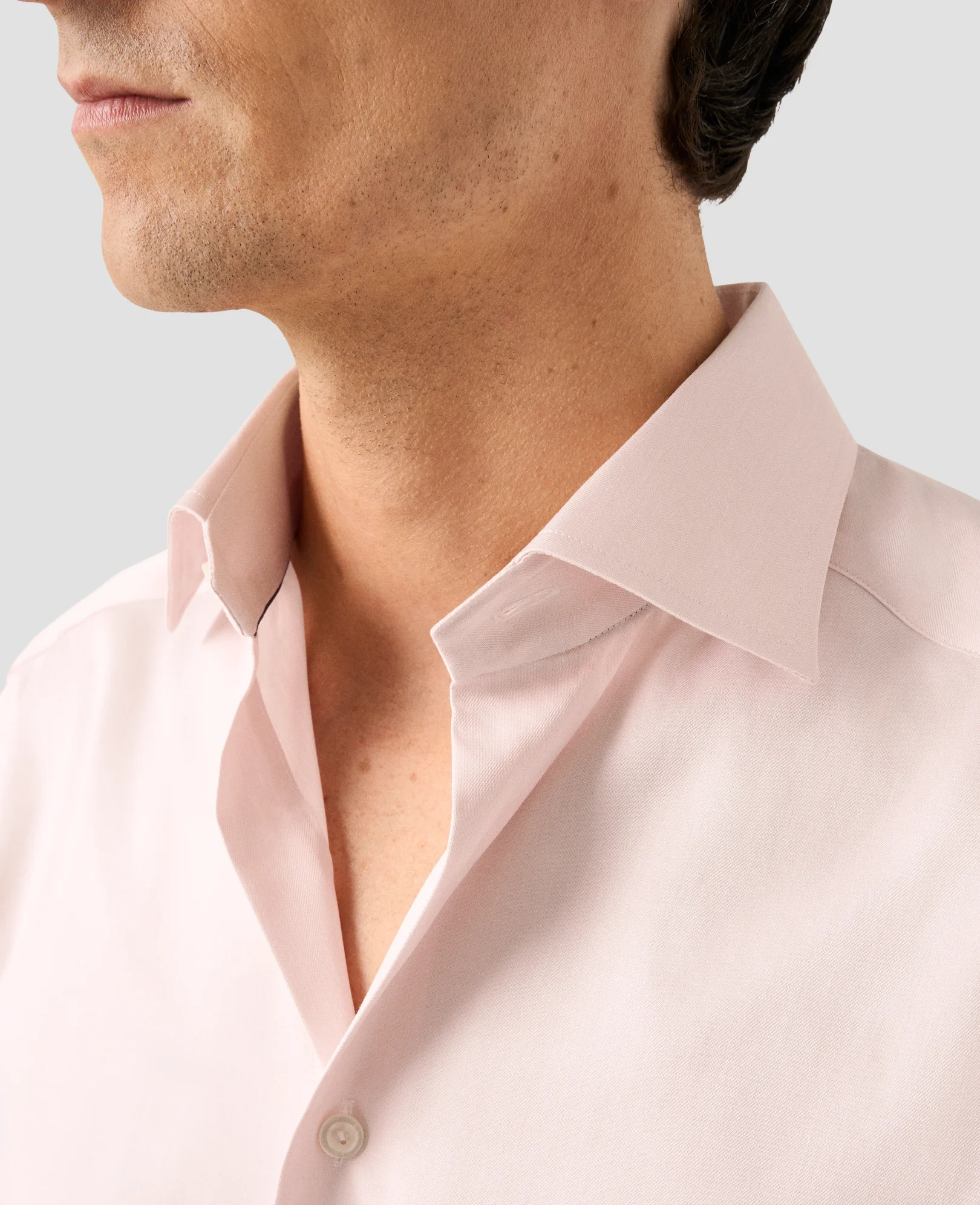 Eton - pink solid cotton tencel tm lyocell shirt