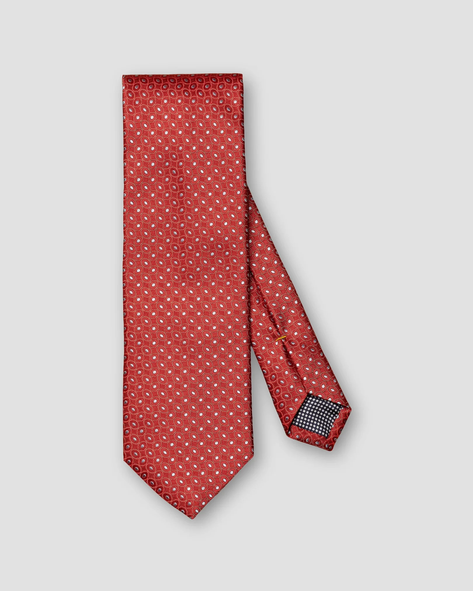 Eton - red geometric effect tie