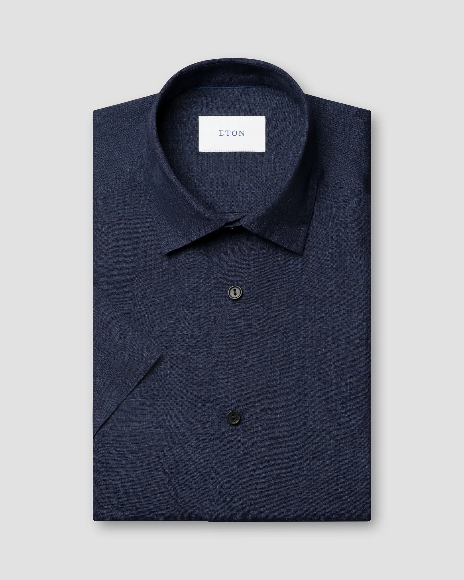 Eton - navy blue solid linnen pointed 261