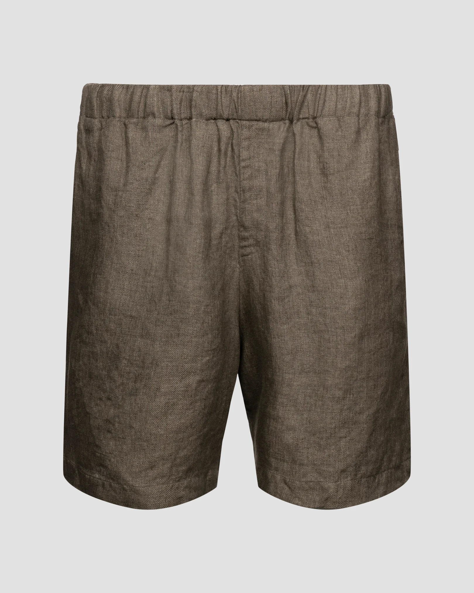 Eton - dark brown linen shorts