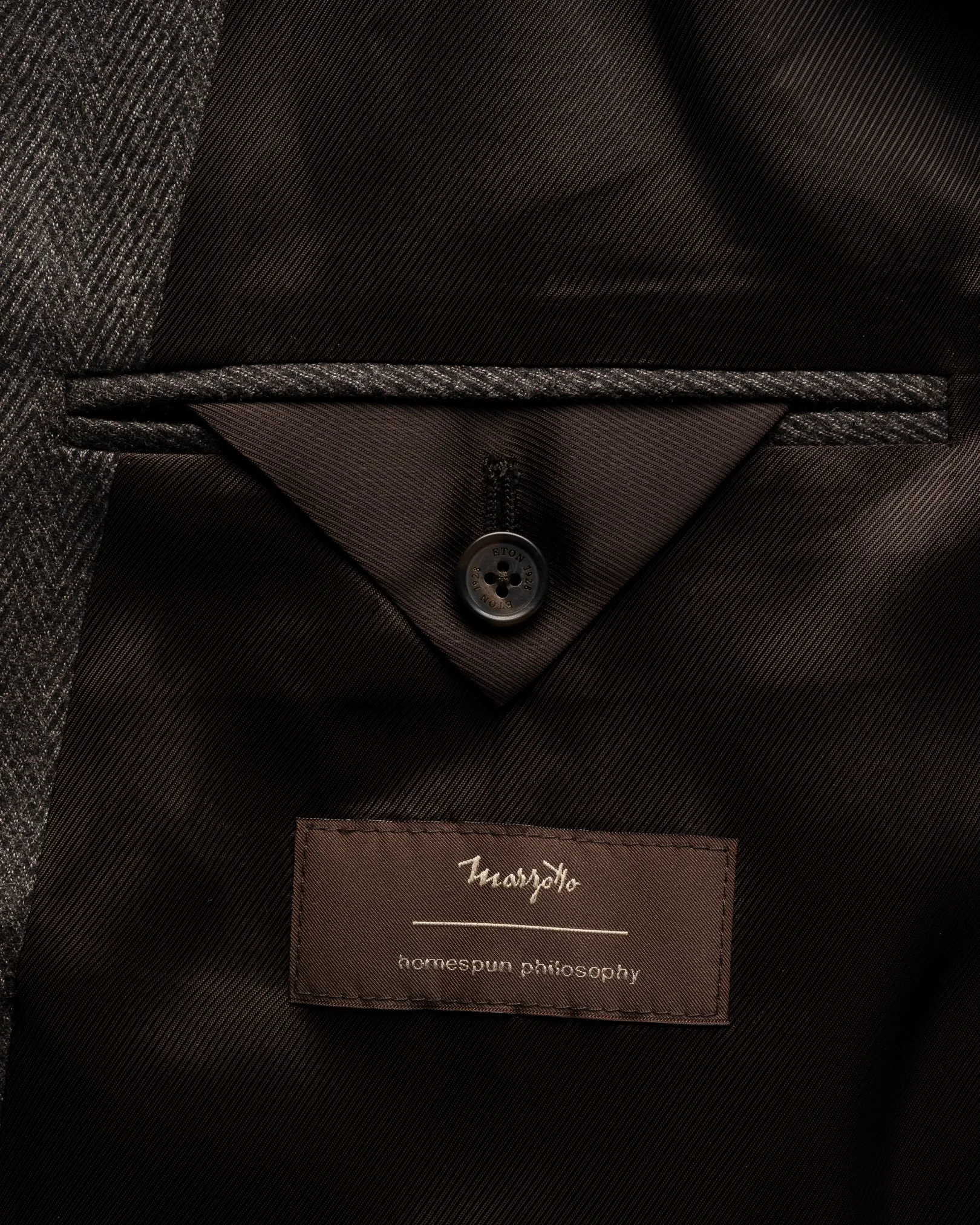 Eton - brown double breasted soft jacket