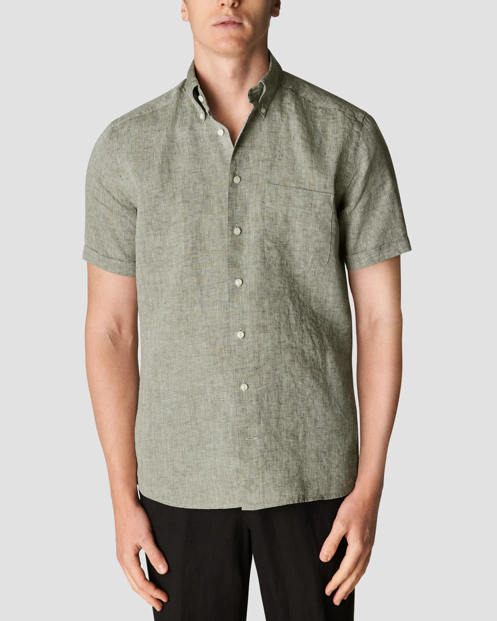 Eton - Mid green Linen