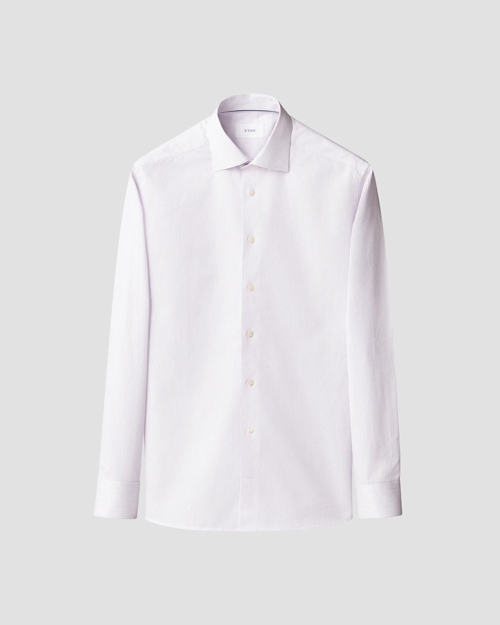 Eton - light purple striped signature twill shirt