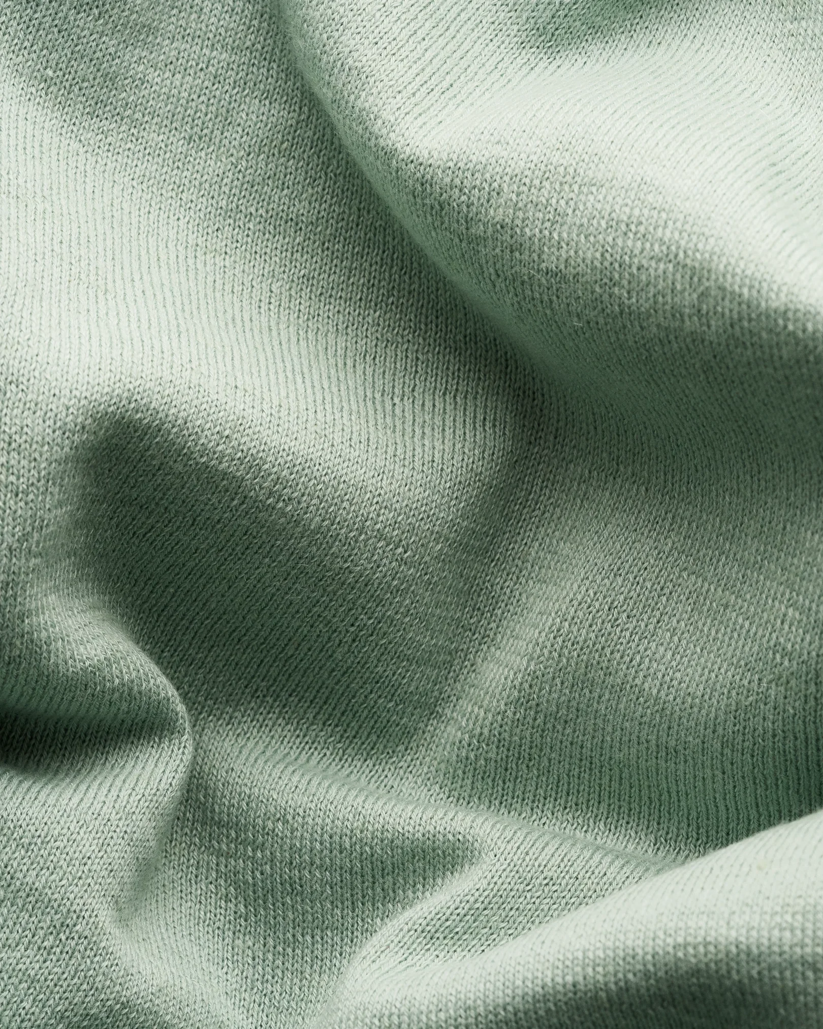 Eton - light green cotton cashmere fine knit polo shirt