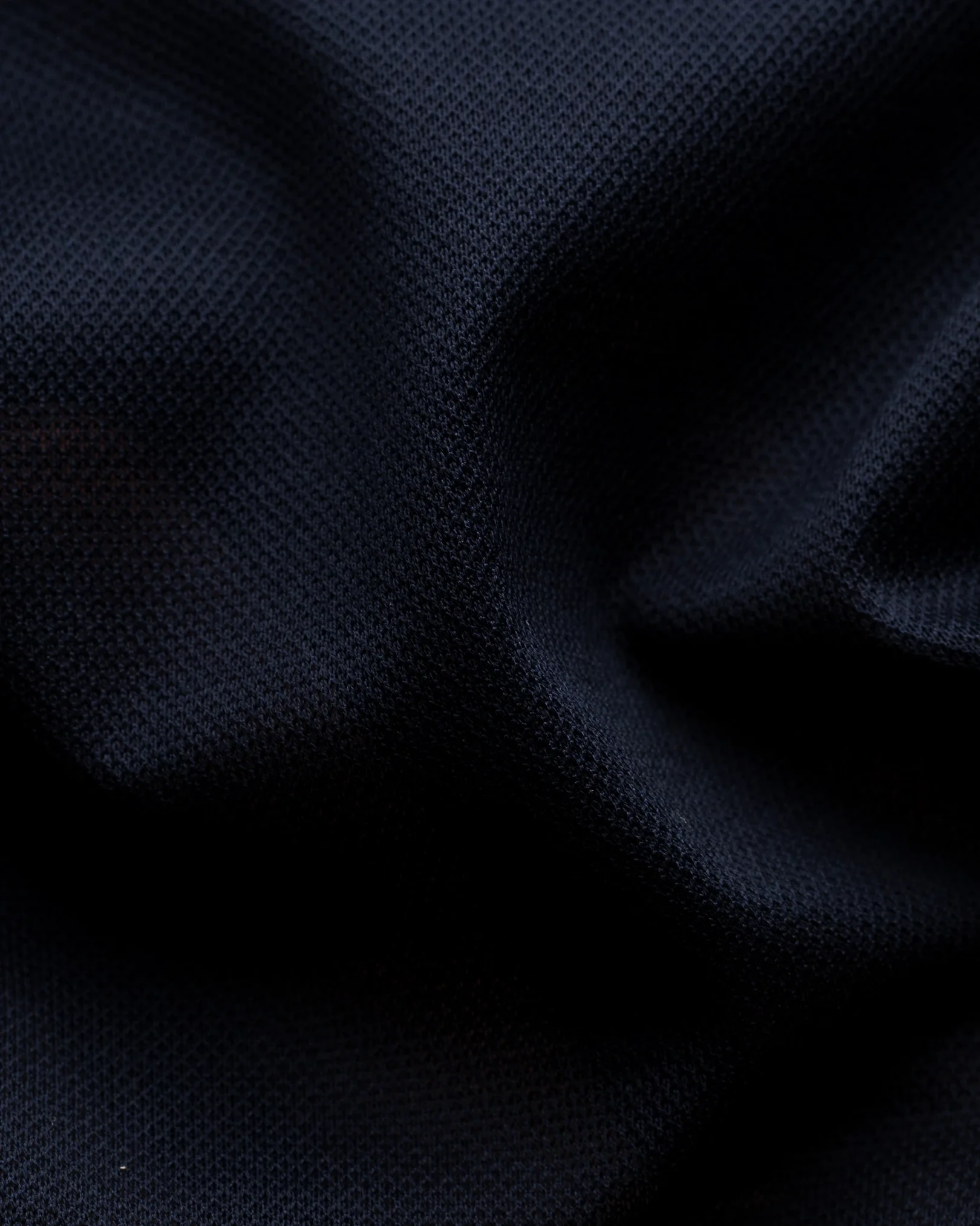 Eton - navy blue knit pique oxford