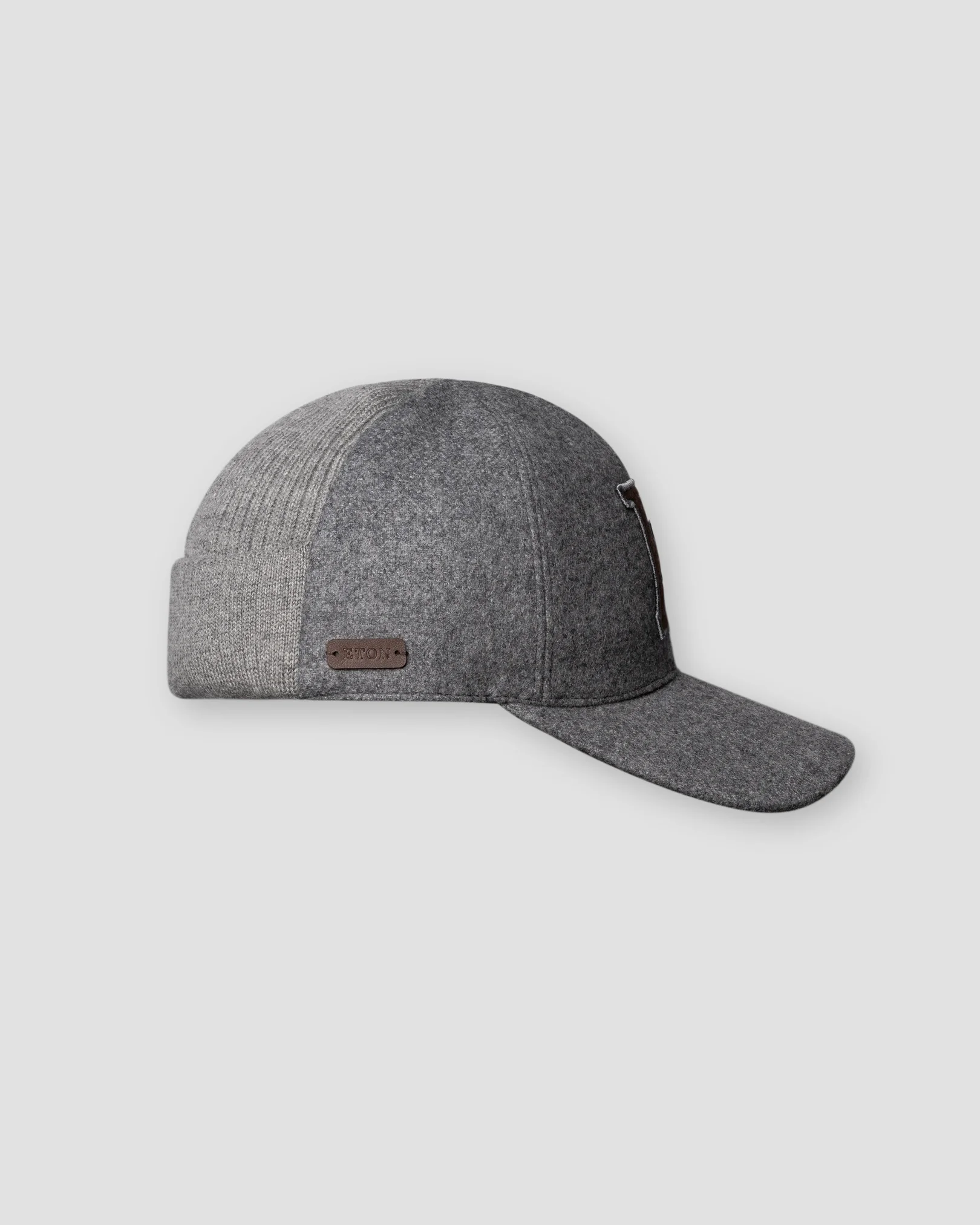 Eton - dark grey eton patch wool baseball cap