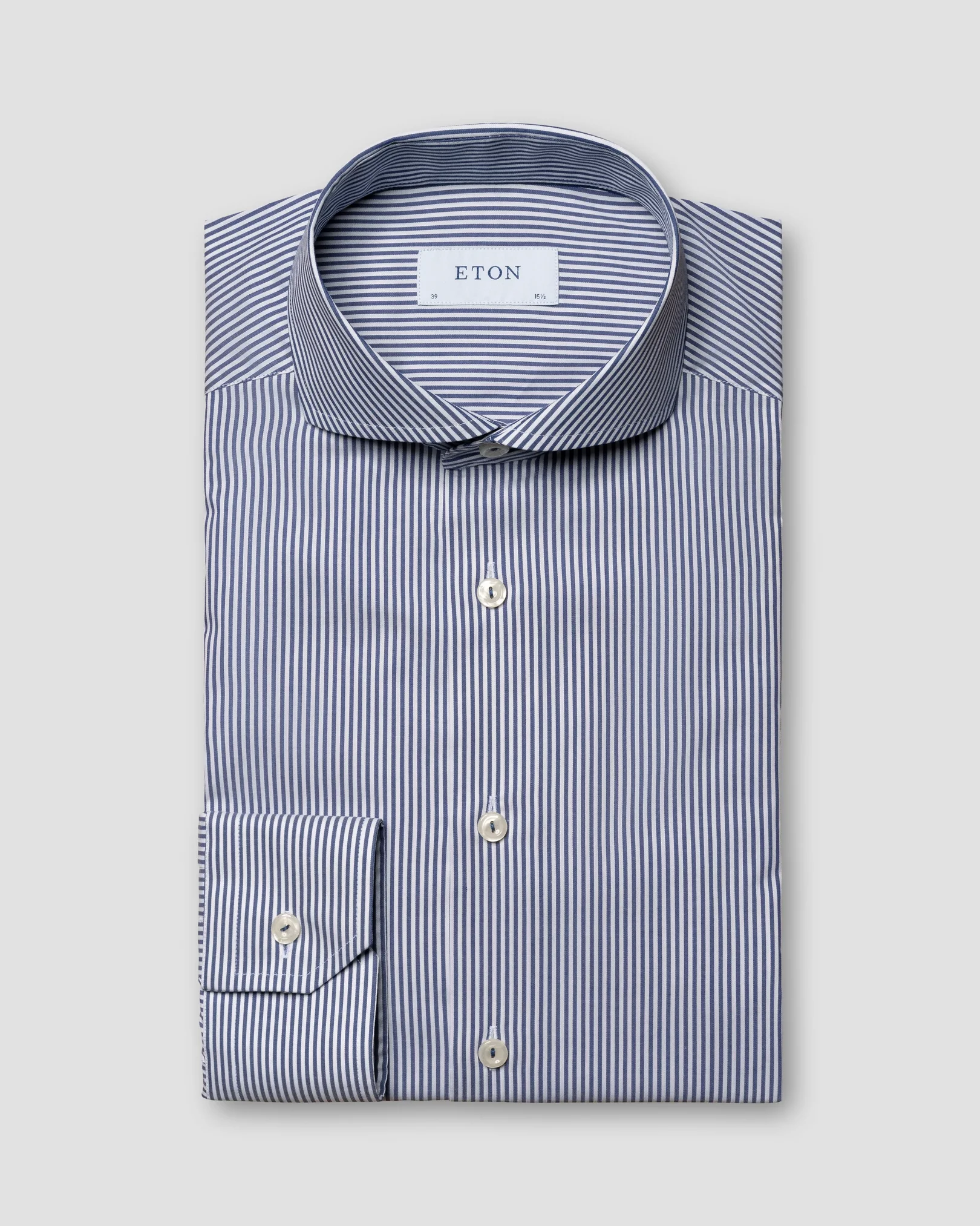 Eton - dark blue twill with stripes