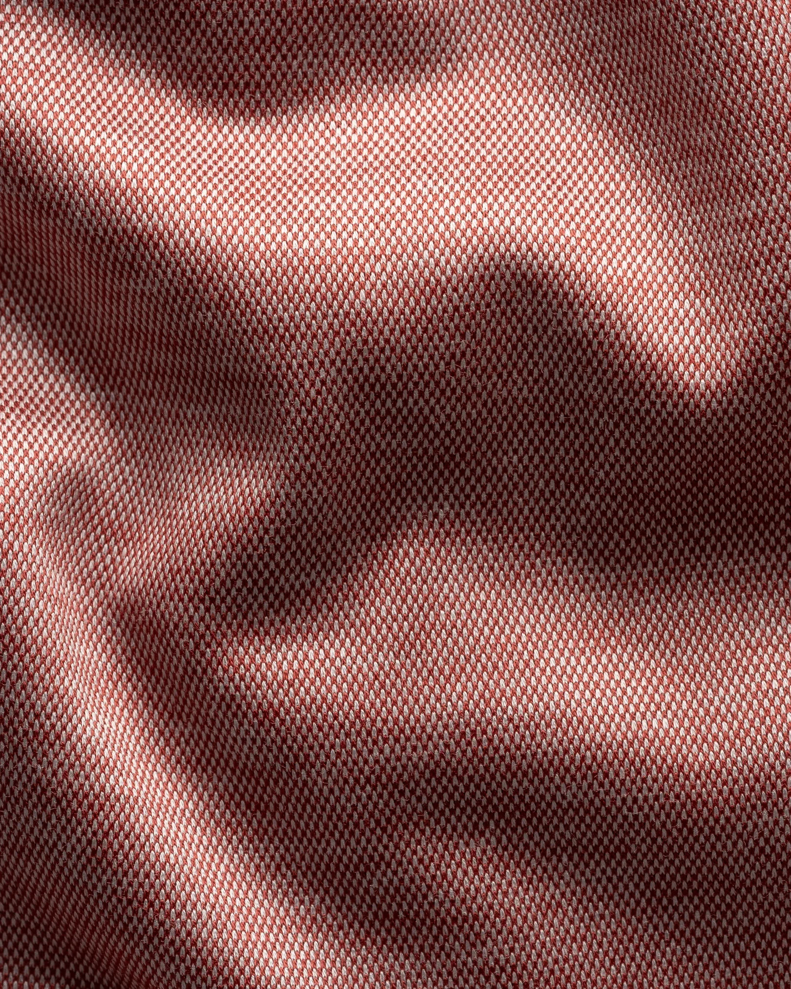 Eton - red filo di scozia knit shirt wide spread 266