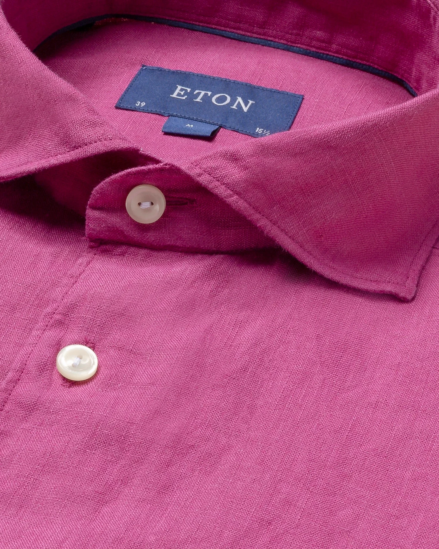 Eton - burgundy linen shirt soft