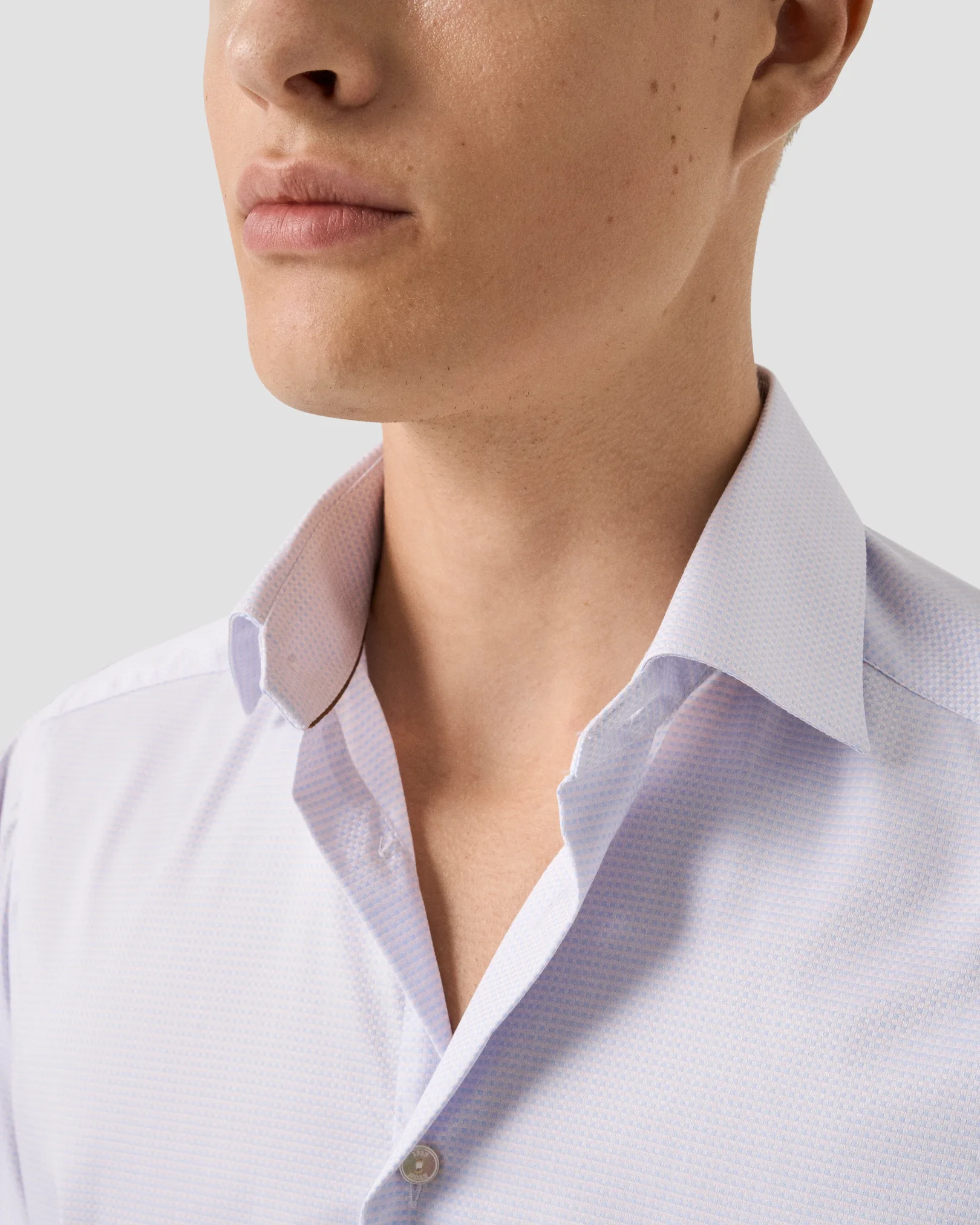 Eton - pink semi solid supima 120 shirt