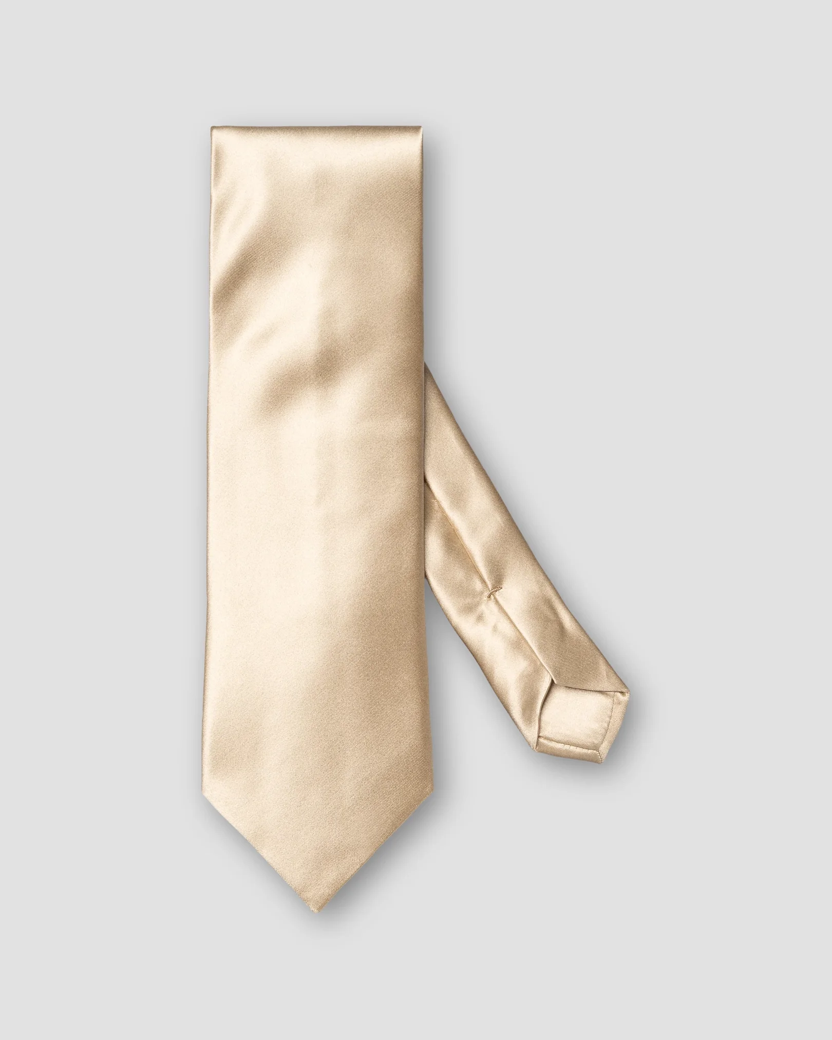 Eton - beige solid silk tie