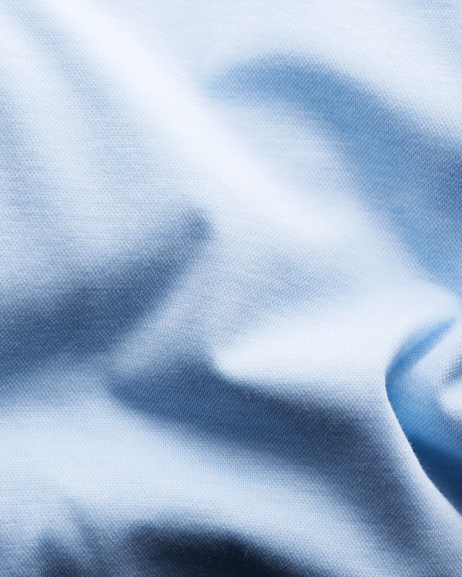 Eton - Light blue Semi Solid Cotton Four-Way Stretch Shirt