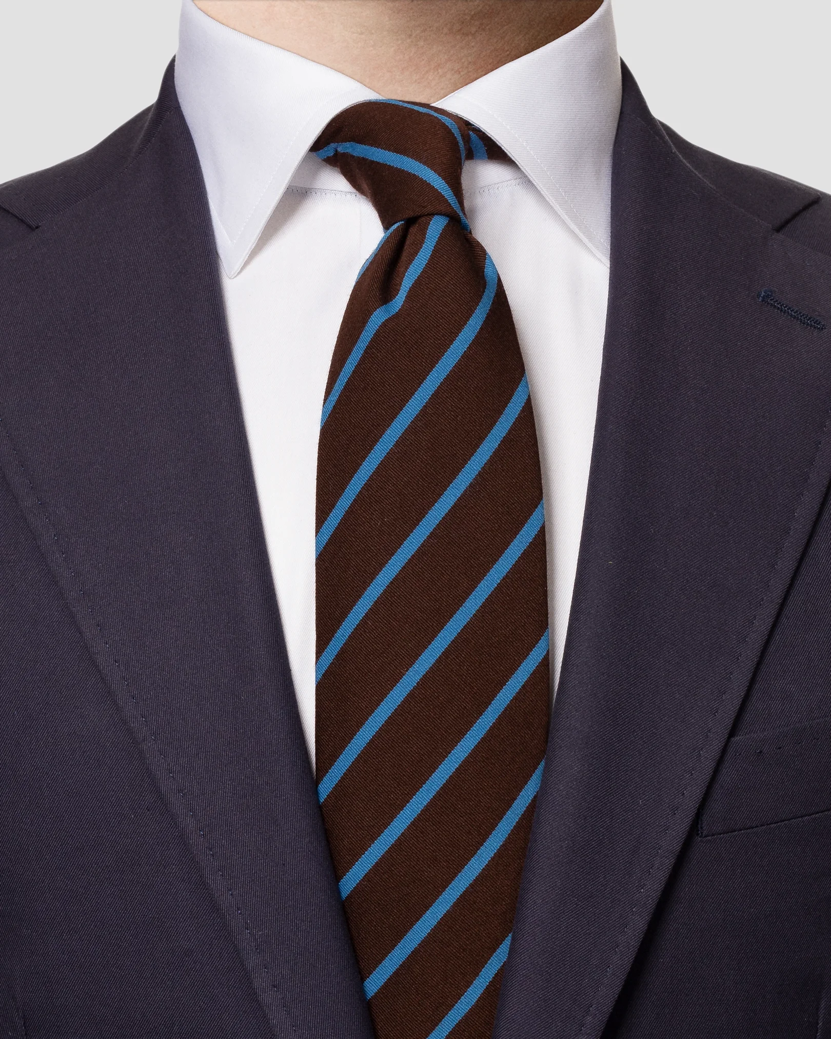 Eton - dark brown striped tie af