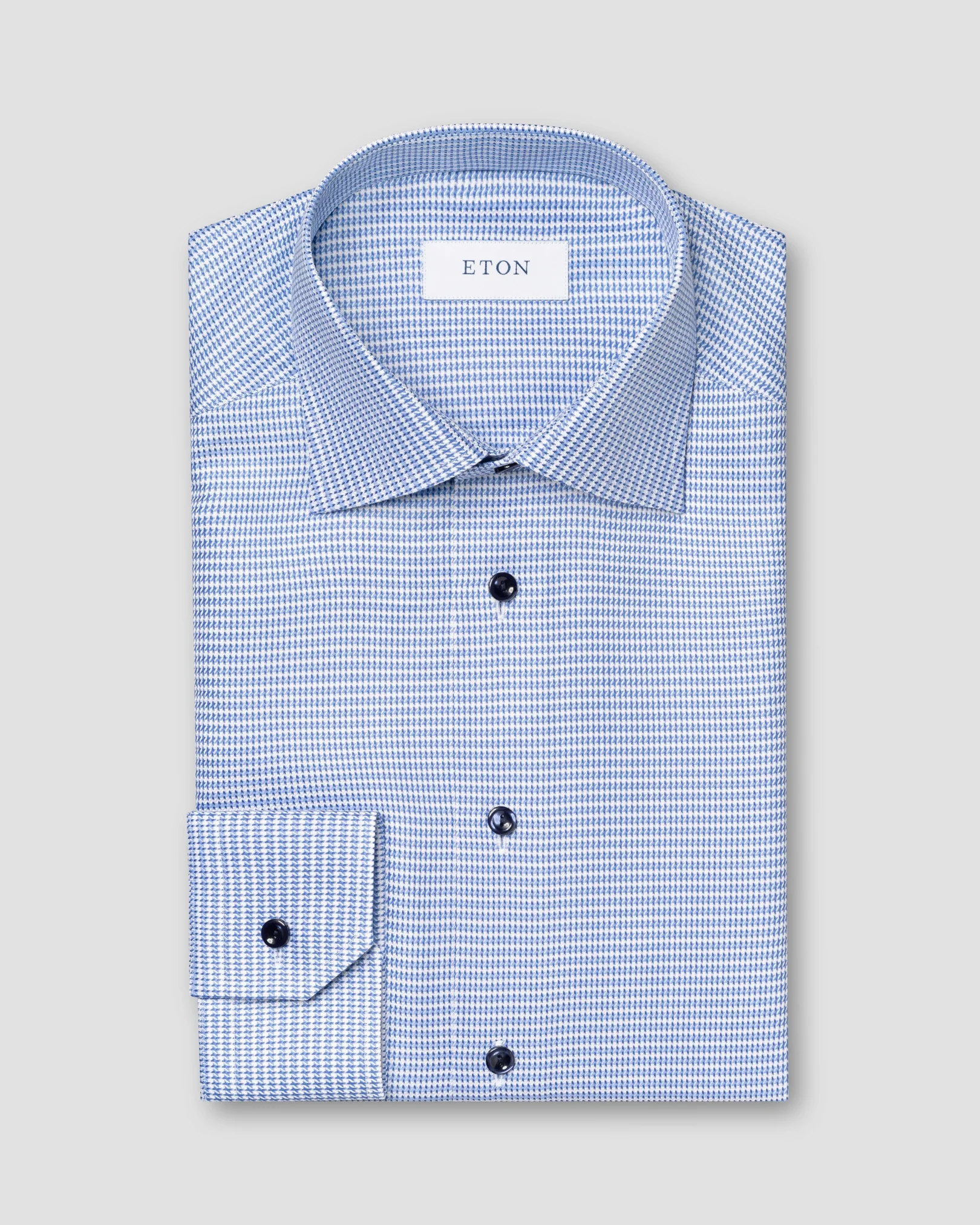 Eton - Chemise en Twill Signature Pied-de-Poule