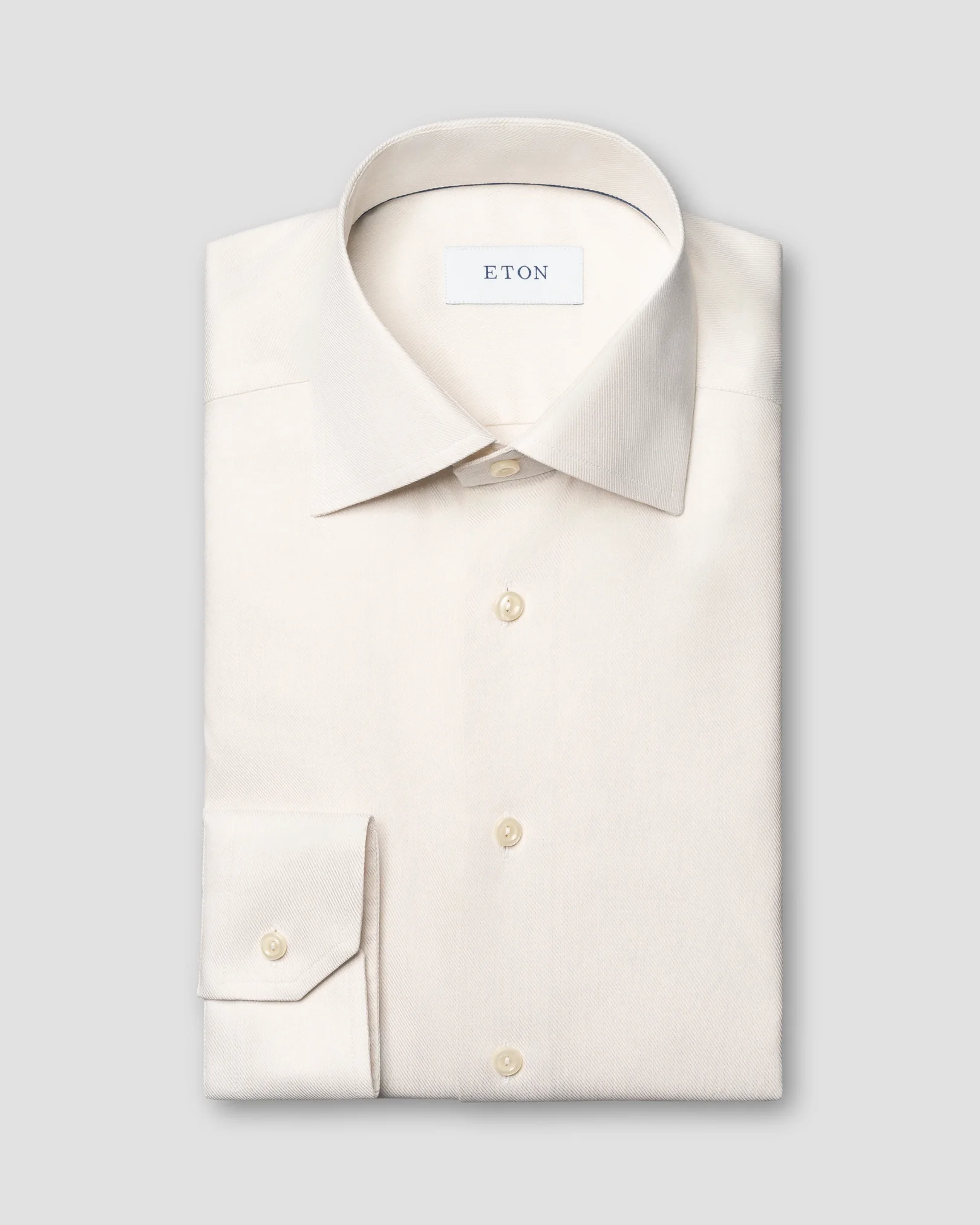 Eton - Chemise en sergé fin mélangé