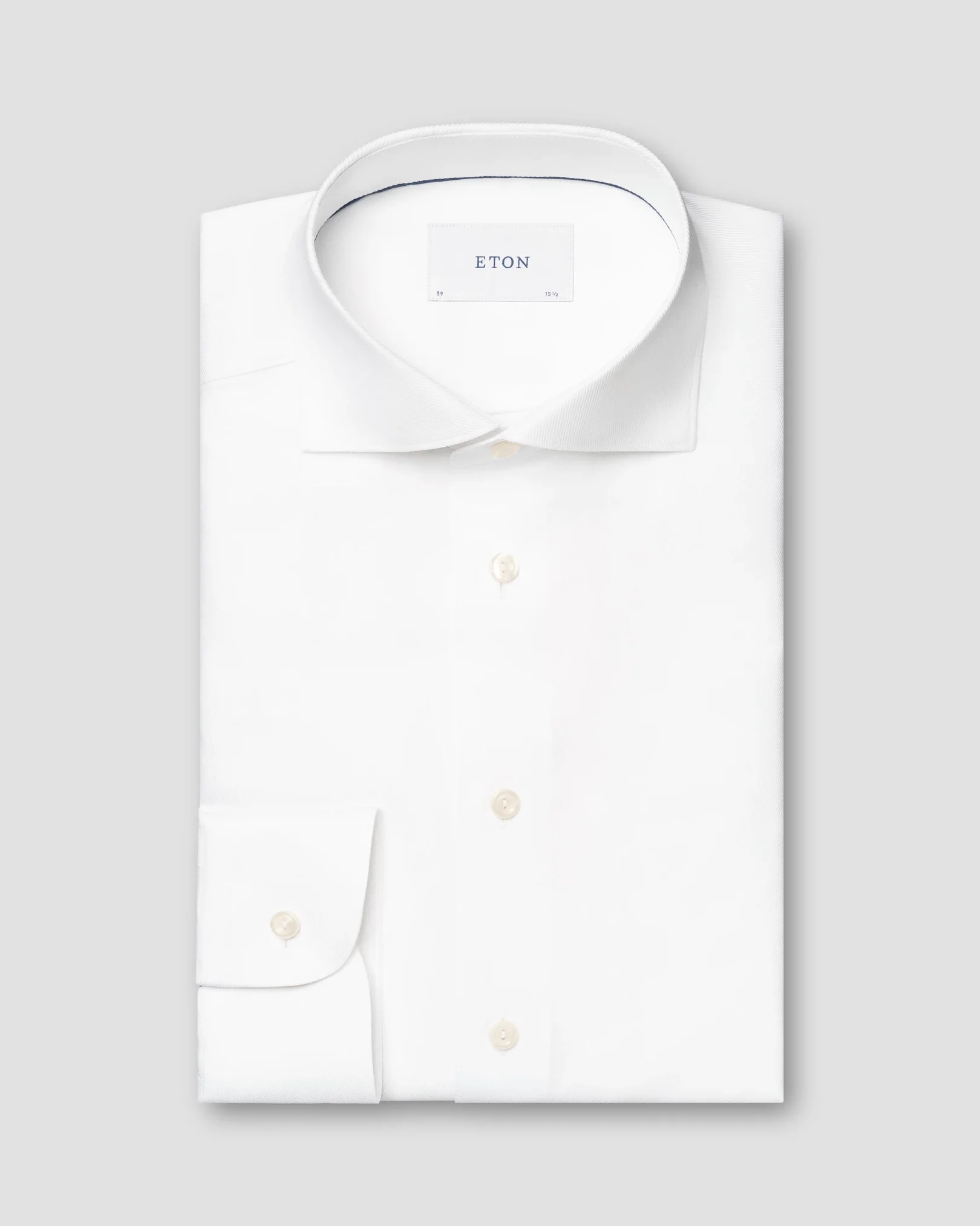 White Melange Semi Solid Fine Twill Shirt