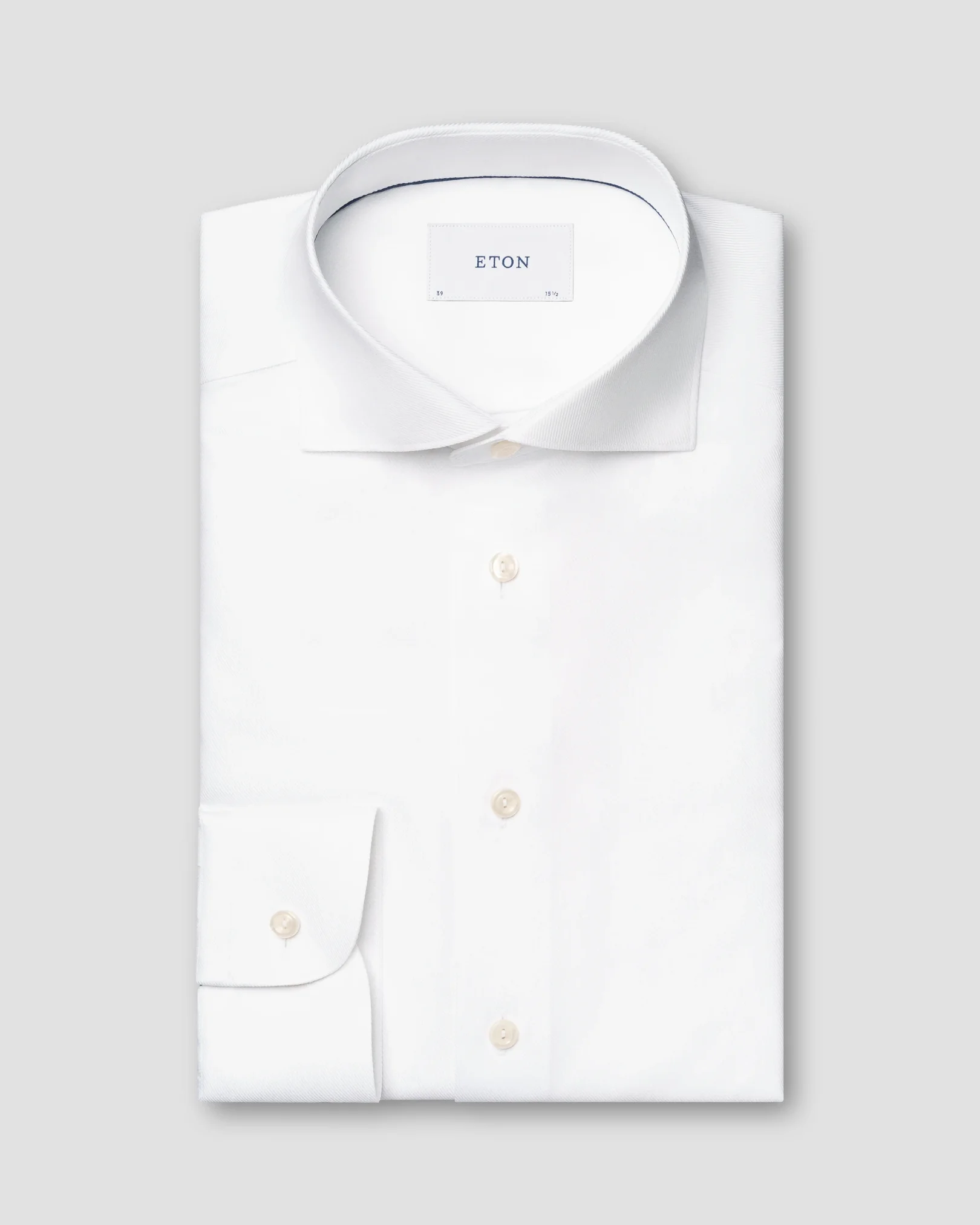 Eton - white twill wide spread collar