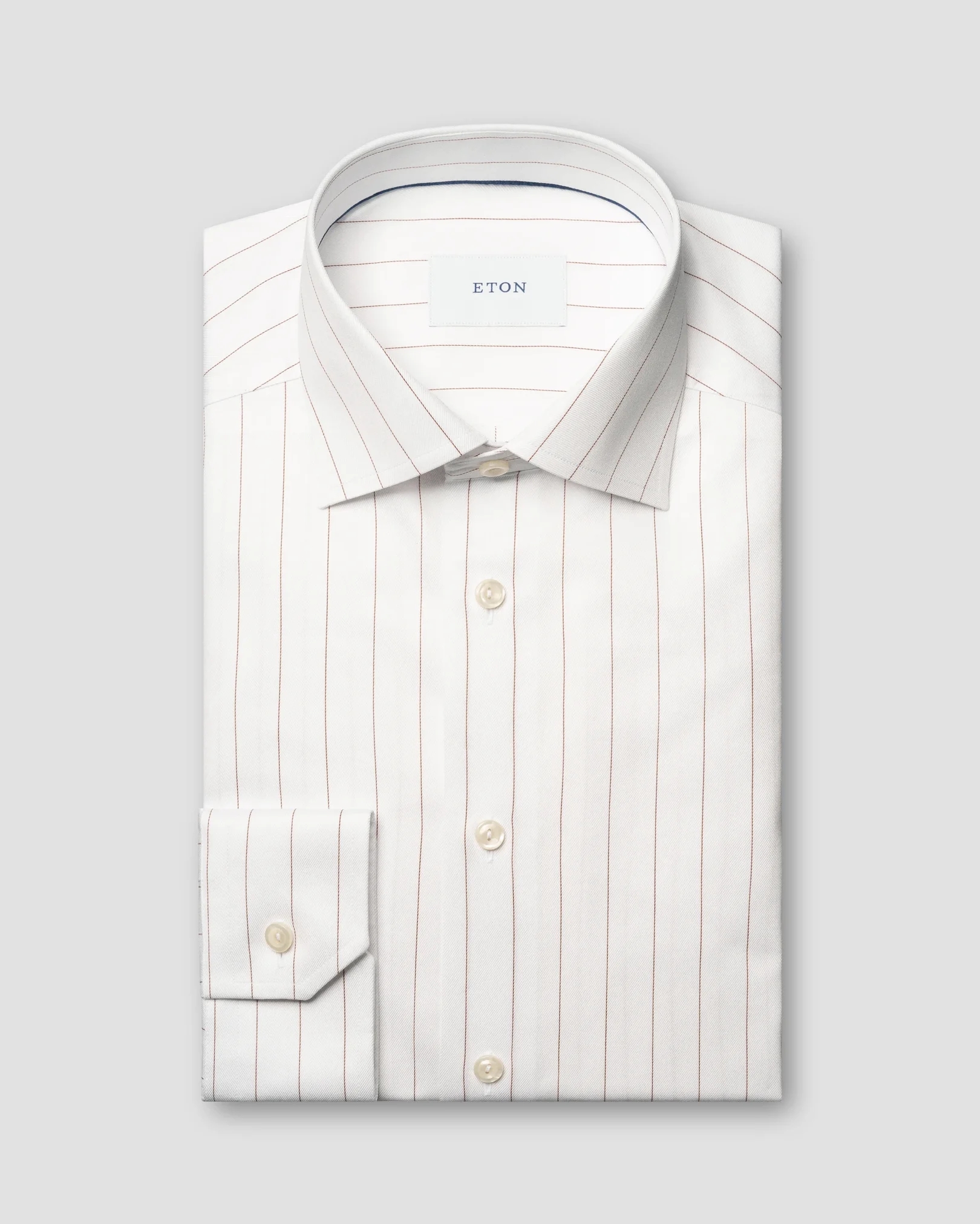 Eton - pin striped signature twill shirt cut away 256