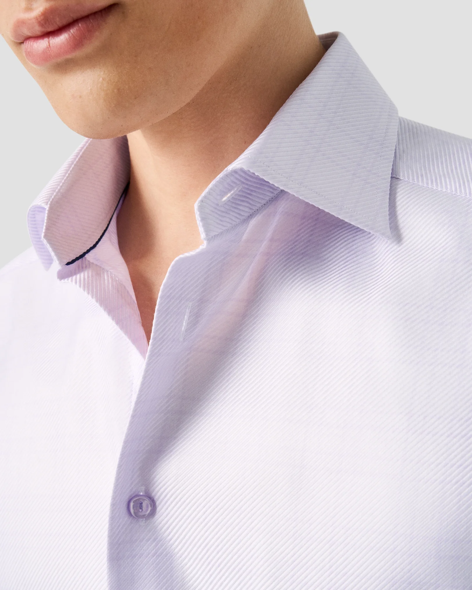 Eton - check king twill shirt cut away single slim