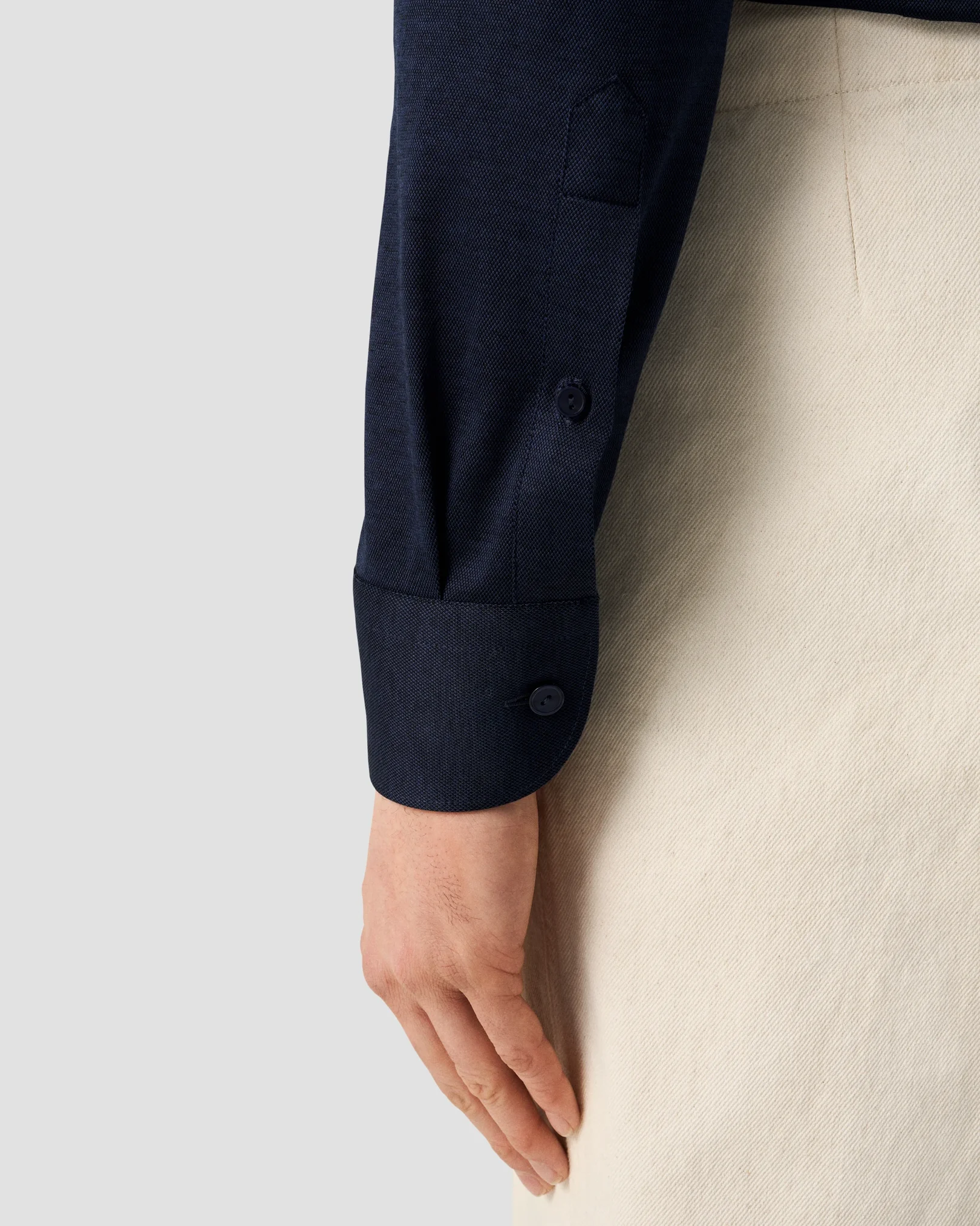 Eton - navy filo di scozia knit shirt 261