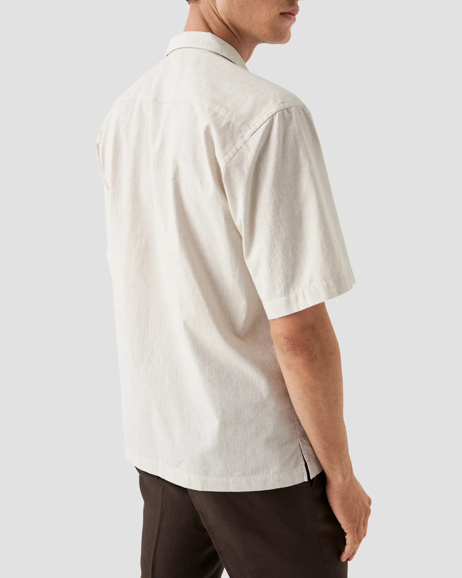 Eton - white recycled cotton resort shirt