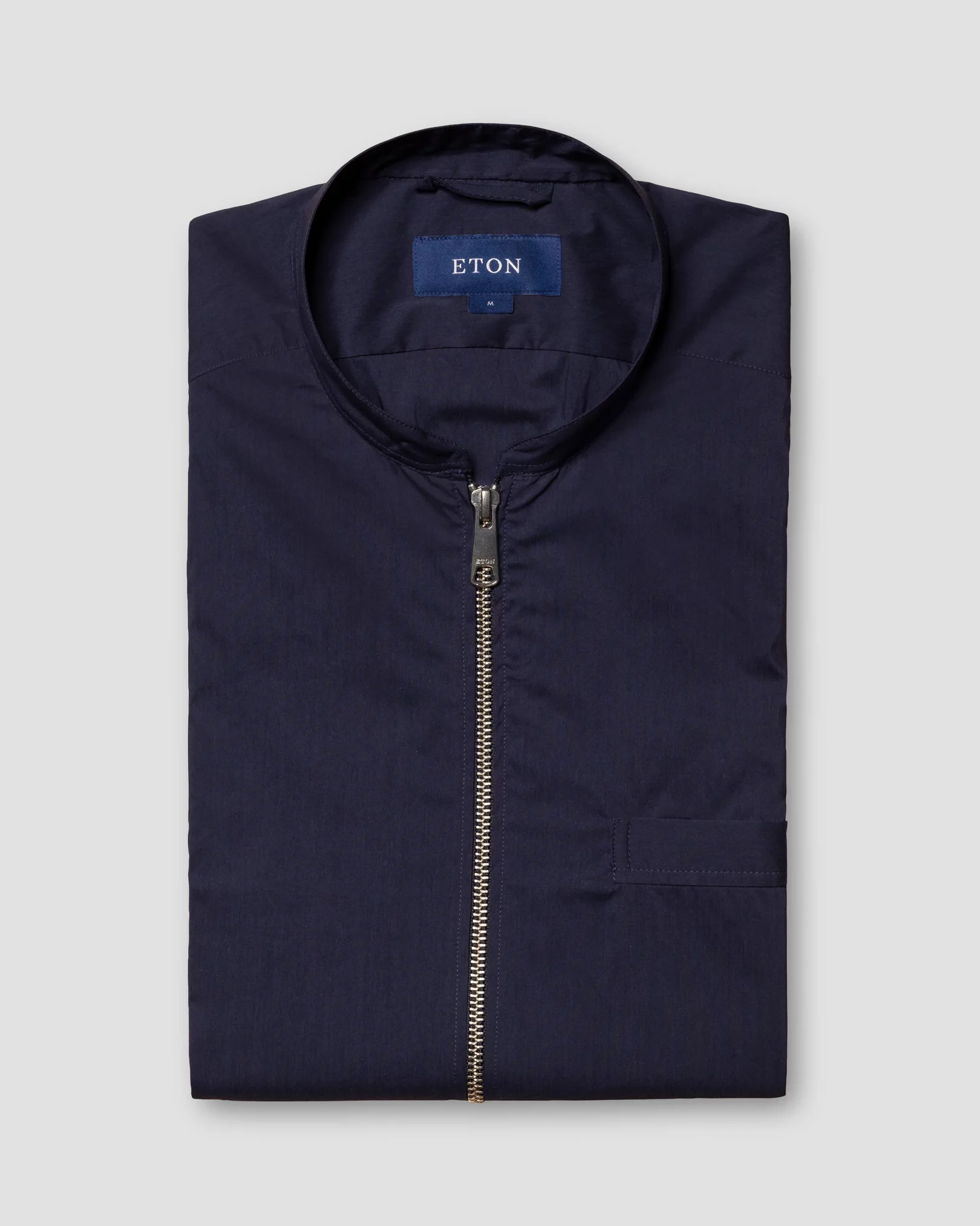 Eton - blue wind vest stand collar low sleeve less vest