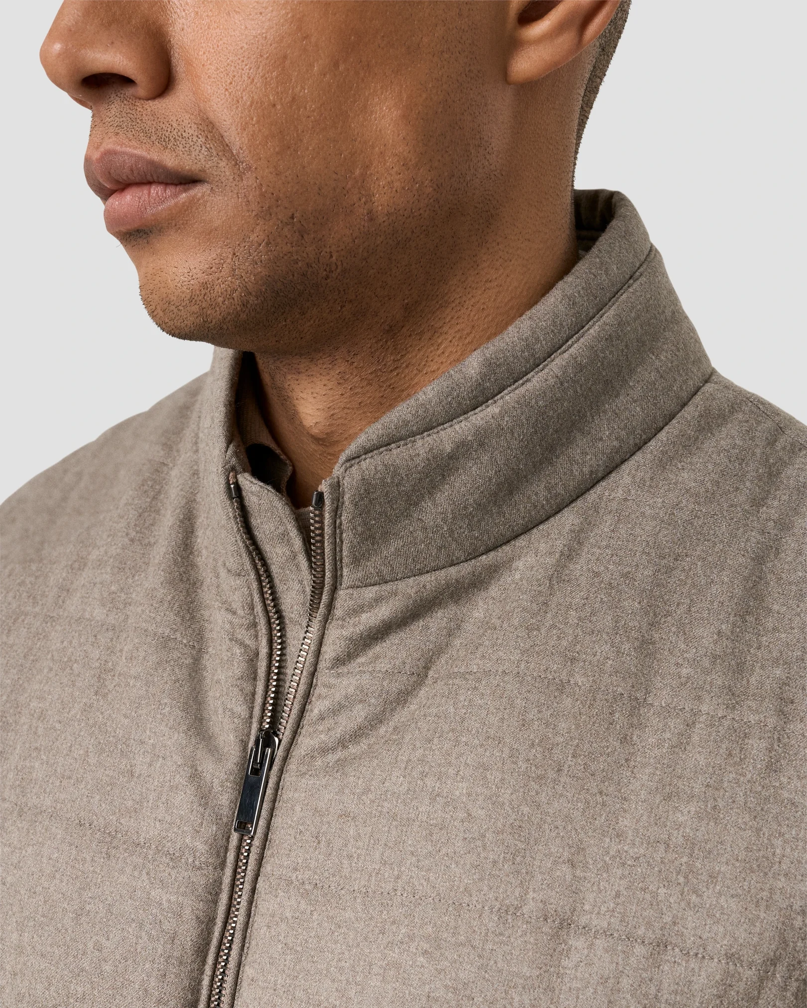 Eton - Wool Flannel Zip Vest