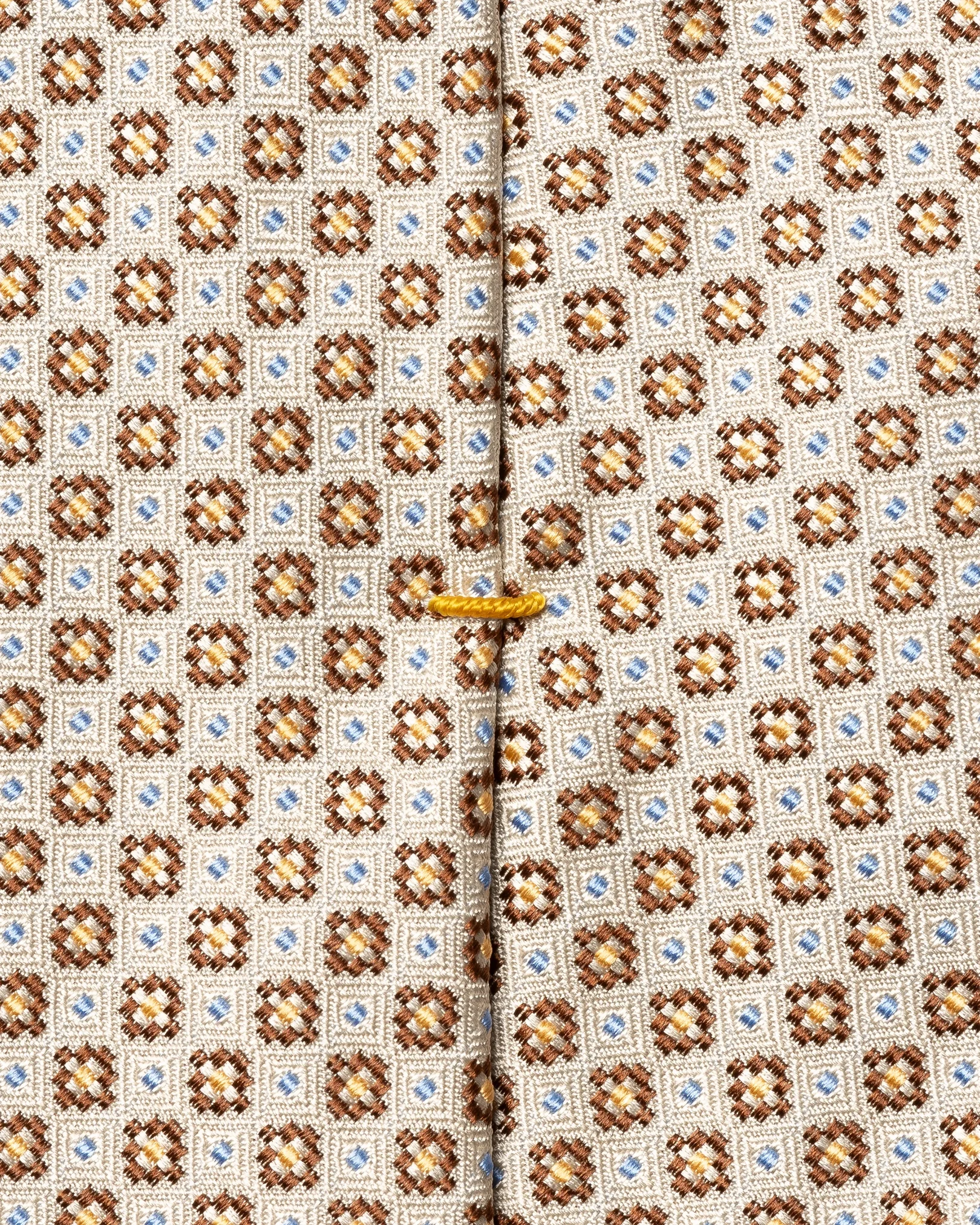 Eton - beige micro floral woven silk tie
