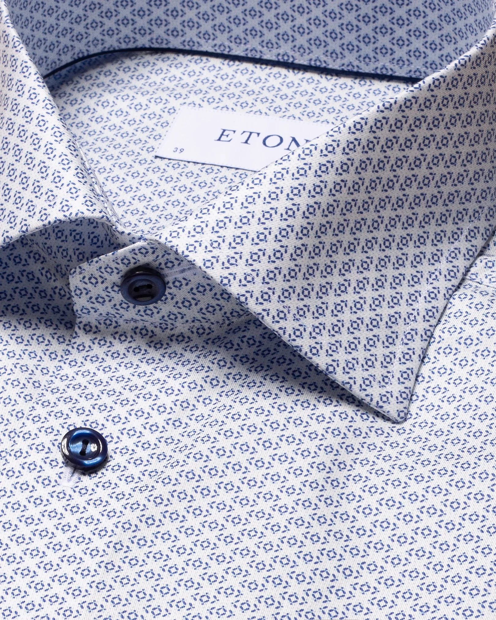 Eton - dark blue signature twill diamond pattern