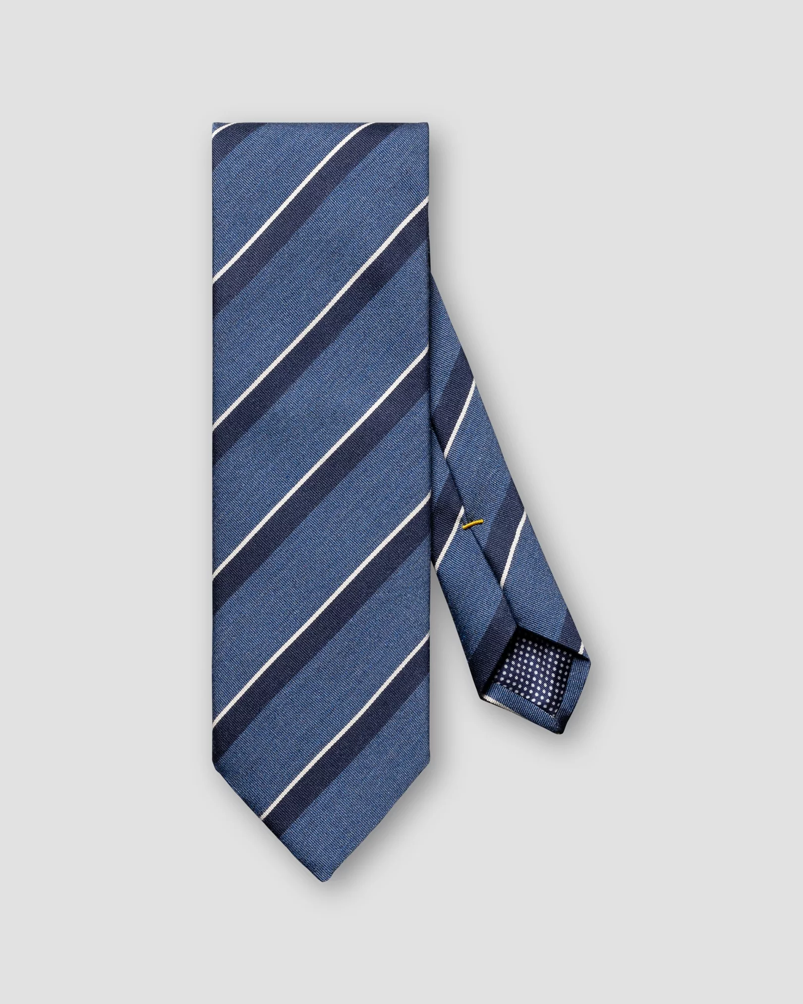Eton - dark blue striped silk blend tie