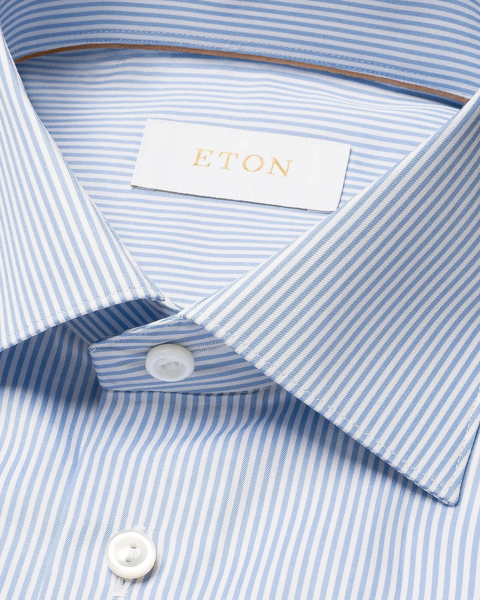 Eton - light blue striped elevated shirt