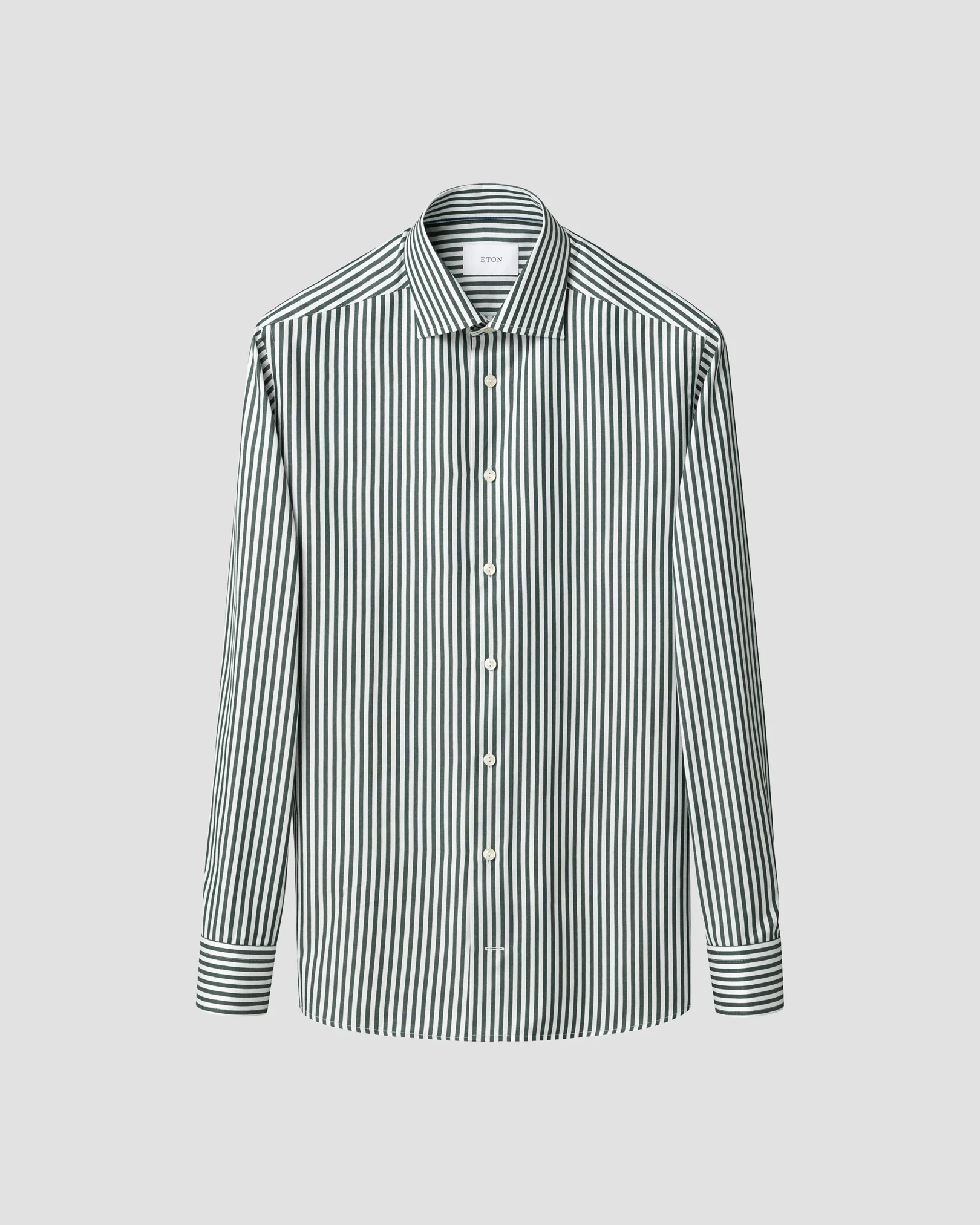 Eton - dark green bengal striped signature twill shirt