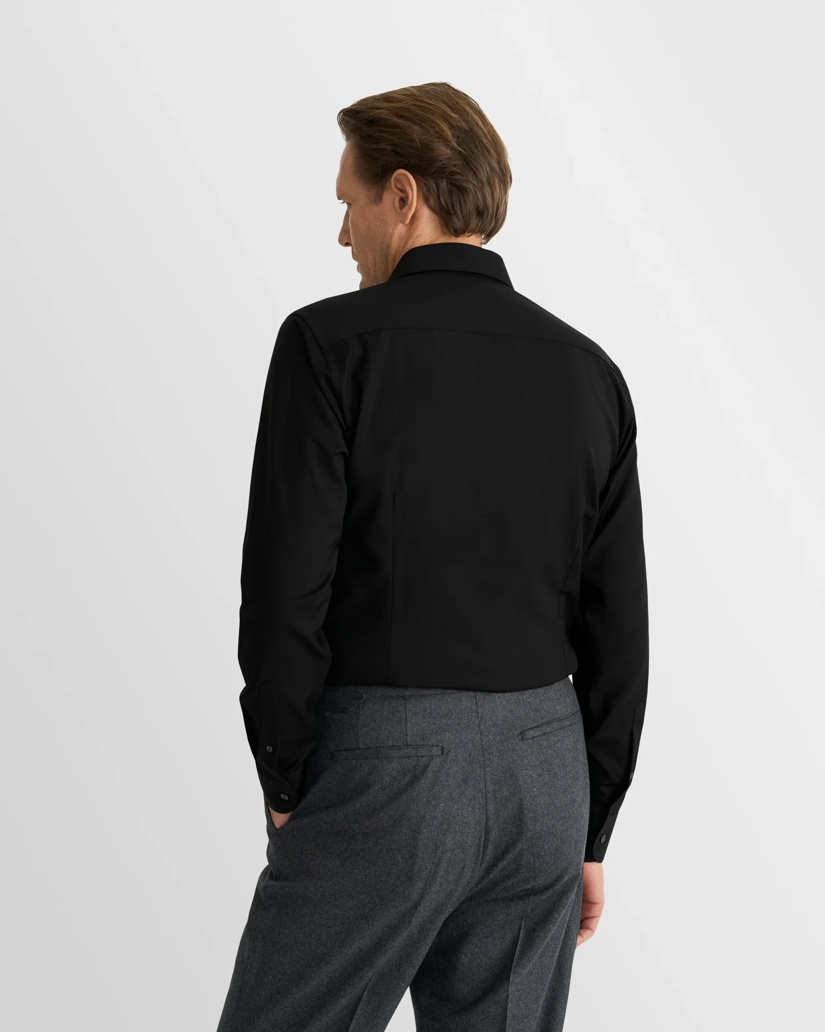 Eton - ultra soft solid merino shirt