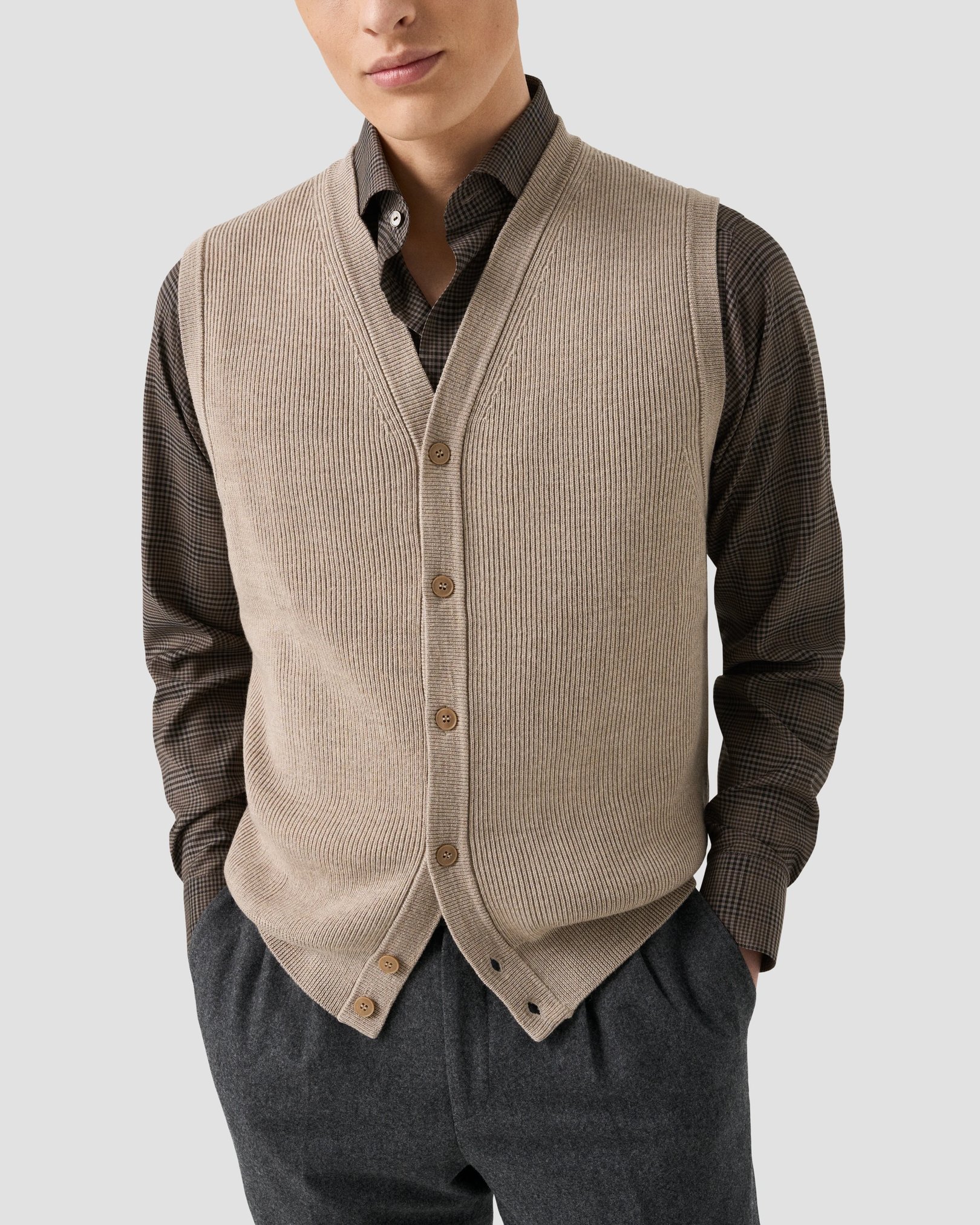 Eton - Structured Knit Vest