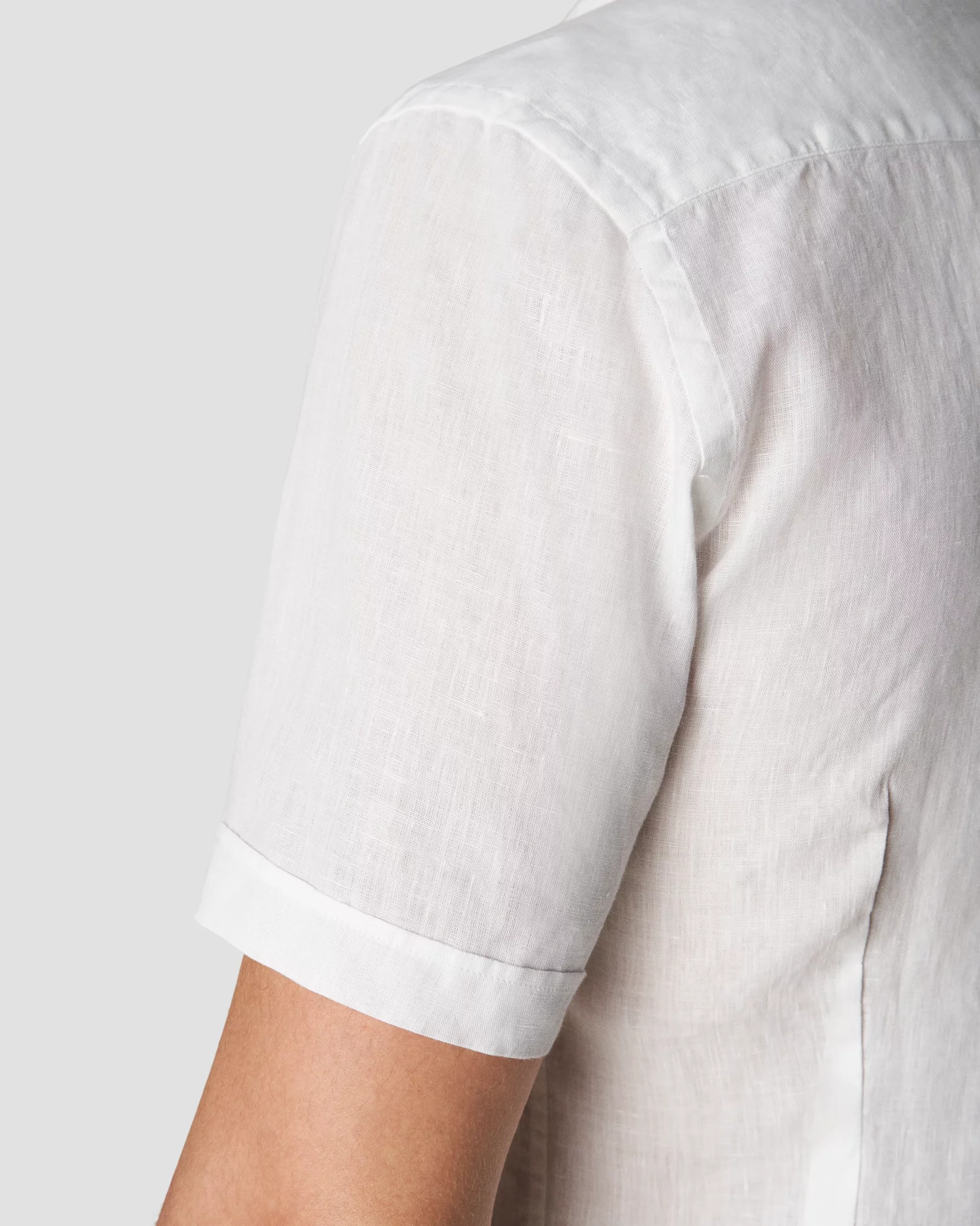 Short Sleeve Solid Linen Button Down Shirt