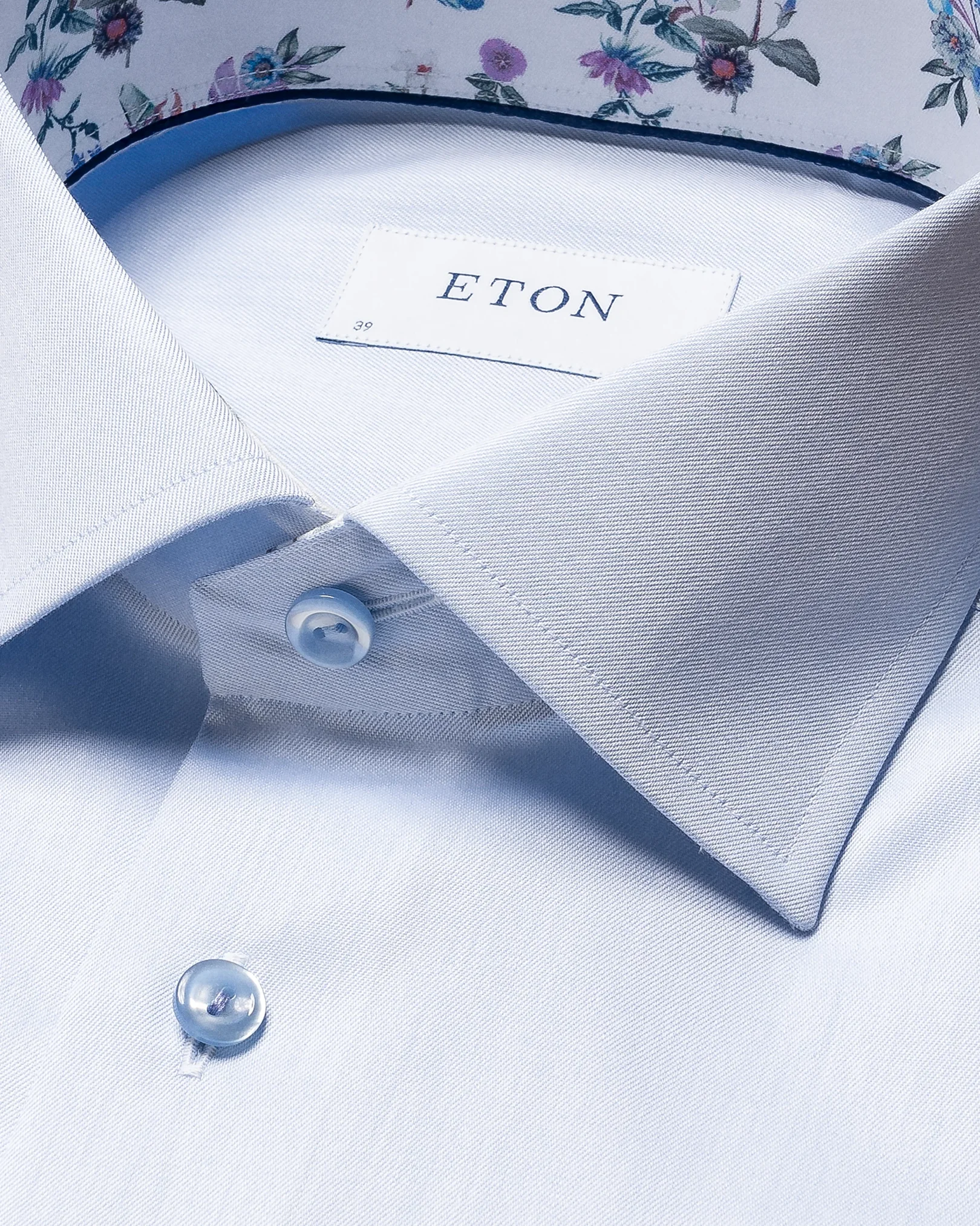 Eton - light blue signature twill timeless floral