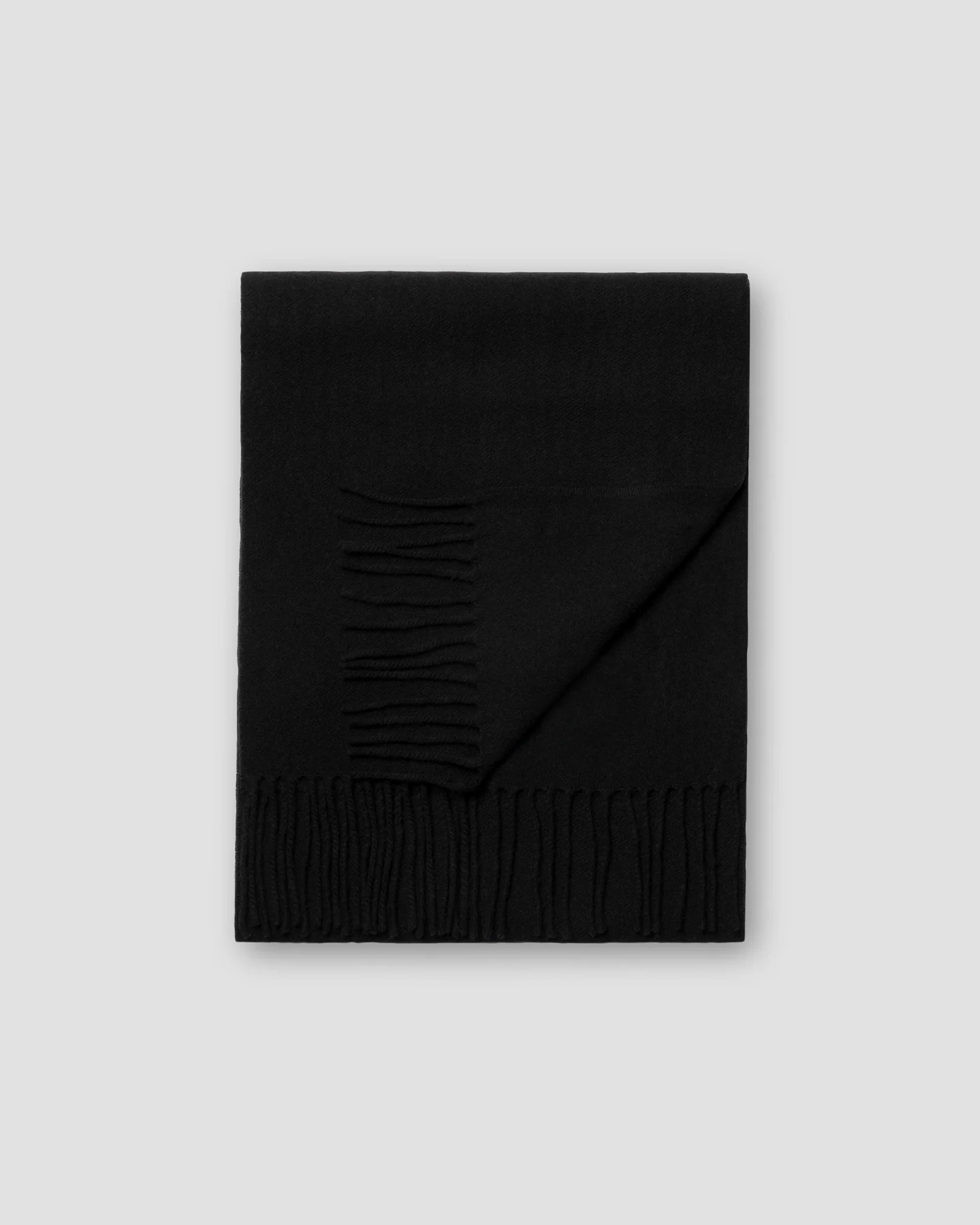 Eton - black cashmere wool woven scarf