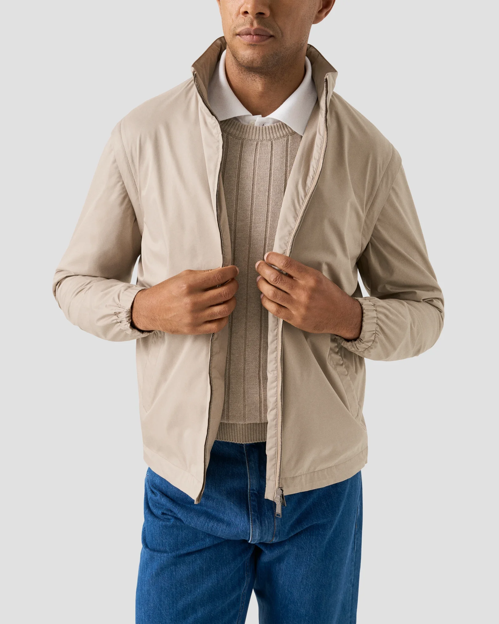 Eton - Cotton Structure Knit Crew Neck