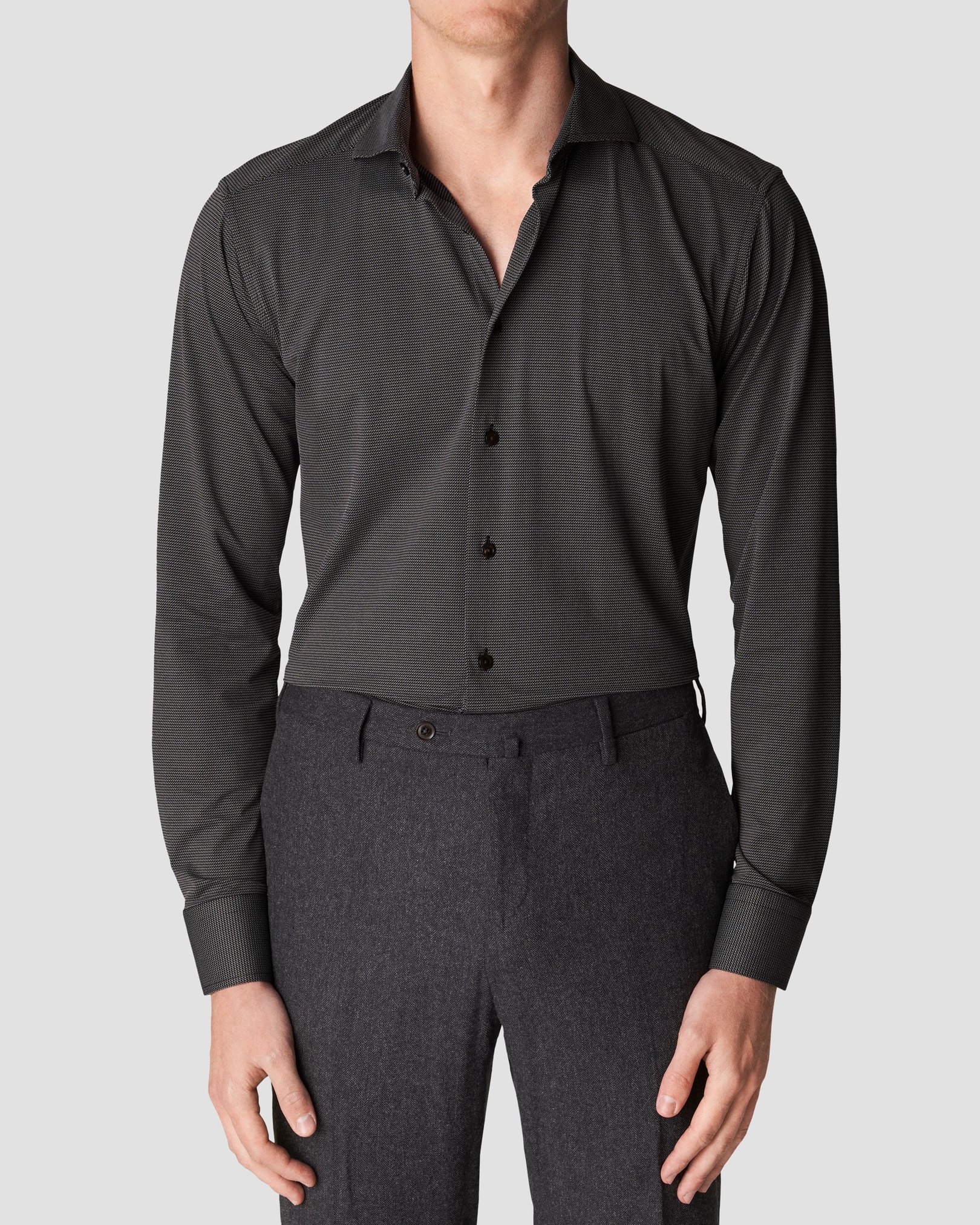 Eton - brown four way stretch